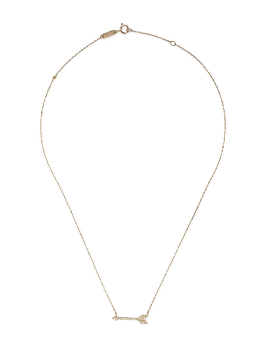 14kt yellow gold arrow-pendant necklace