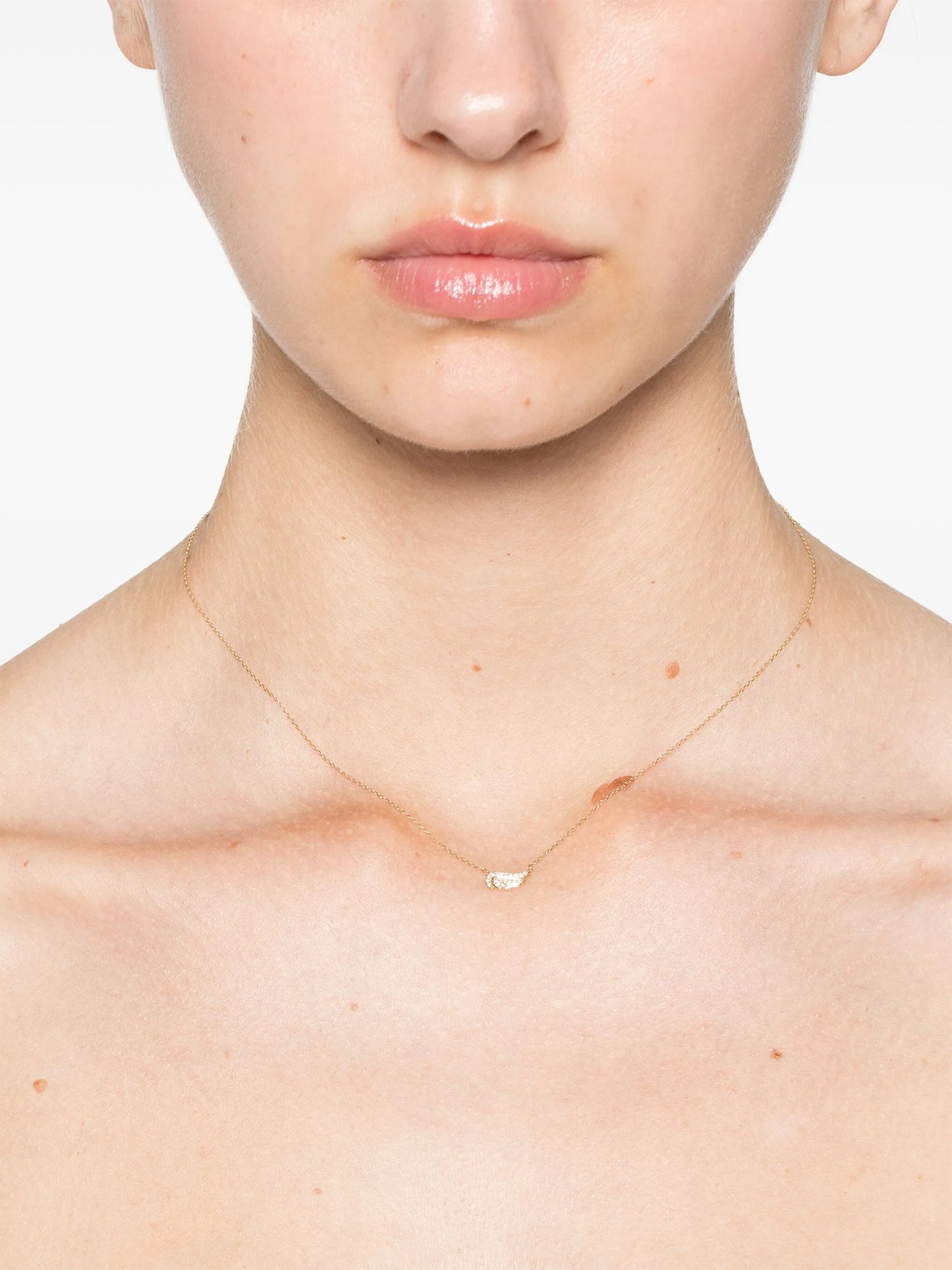 14kt yellow gold wing-pendant diamond necklace