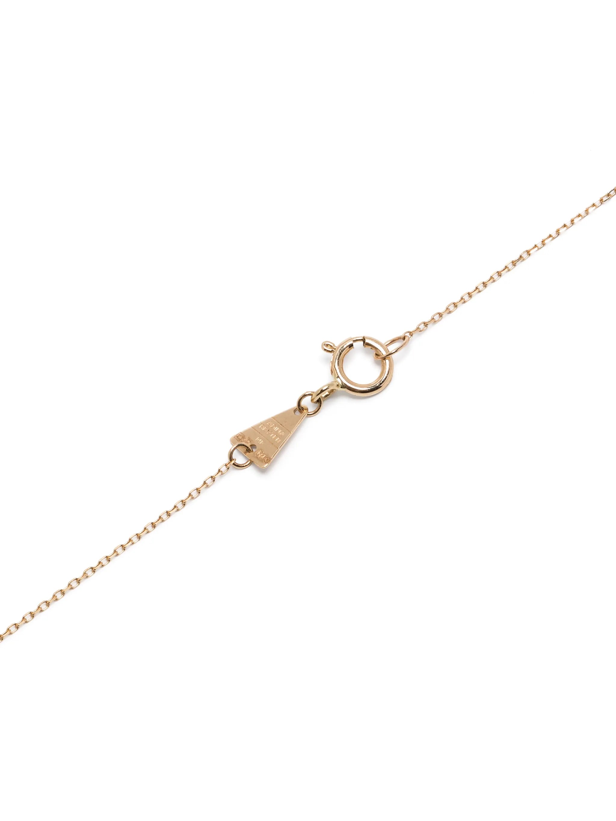 14kt yellow gold wing-pendant diamond necklace