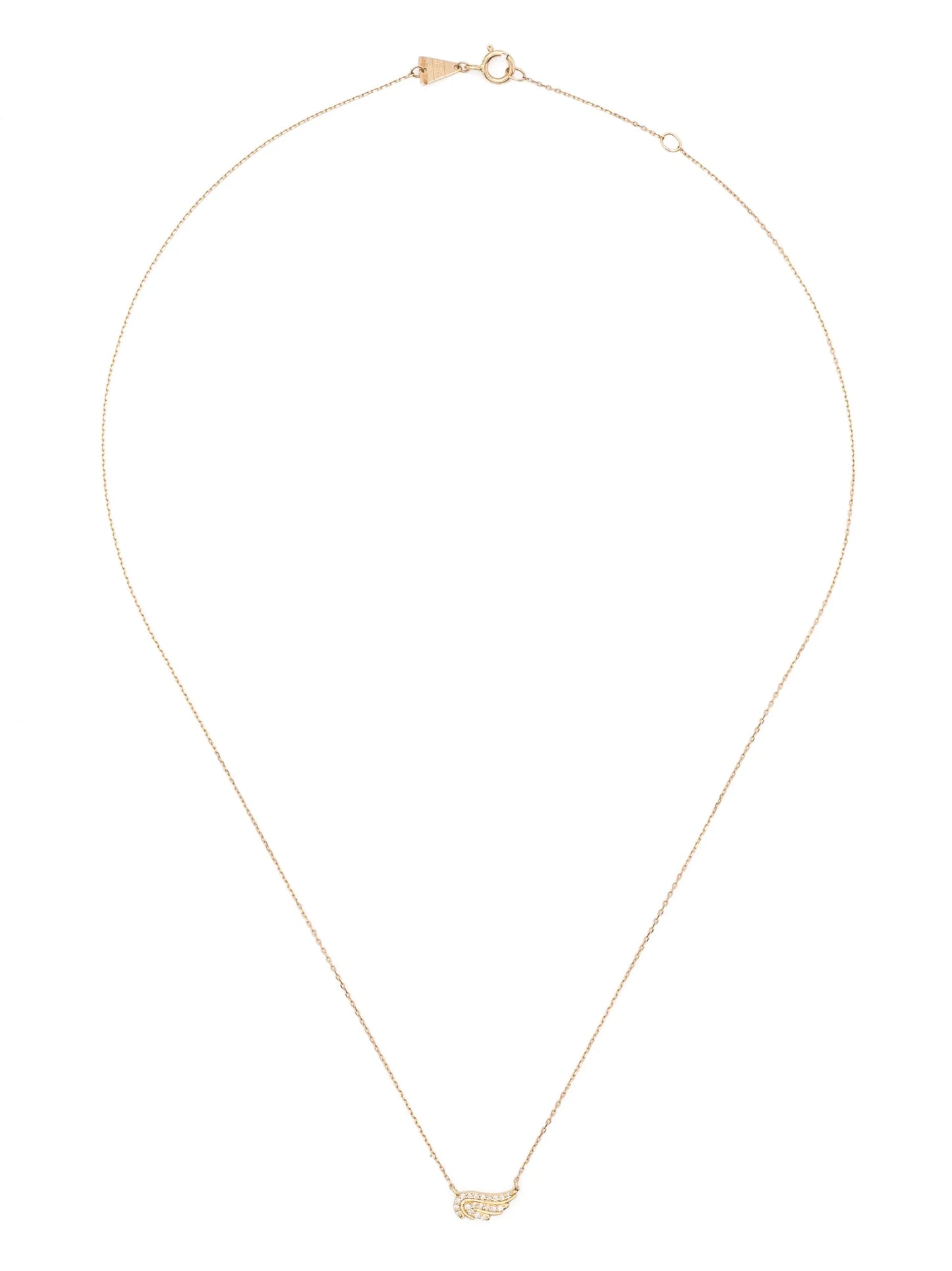 14kt yellow gold wing-pendant diamond necklace