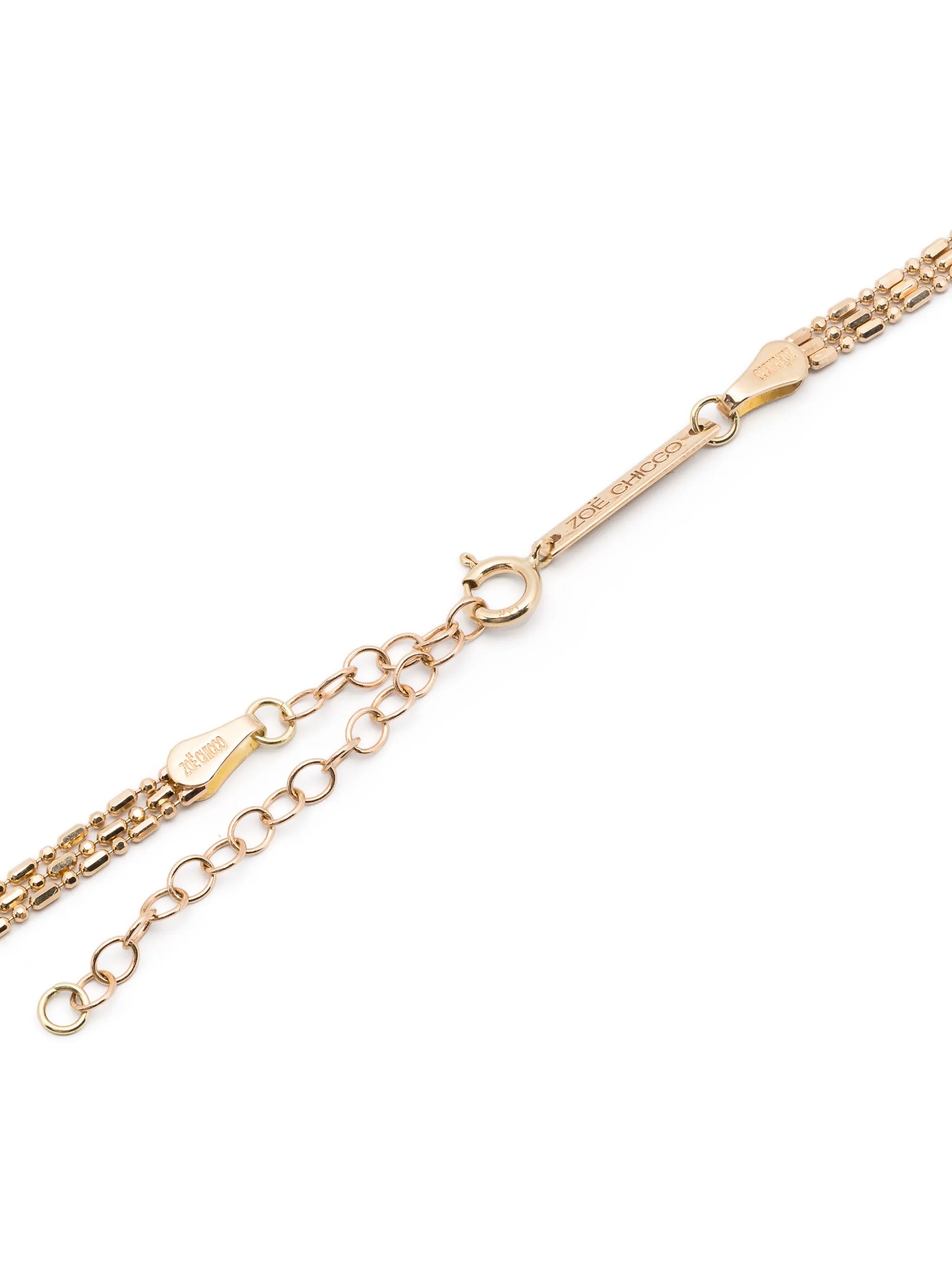 14kt yellow gold triple-strand diamond necklace