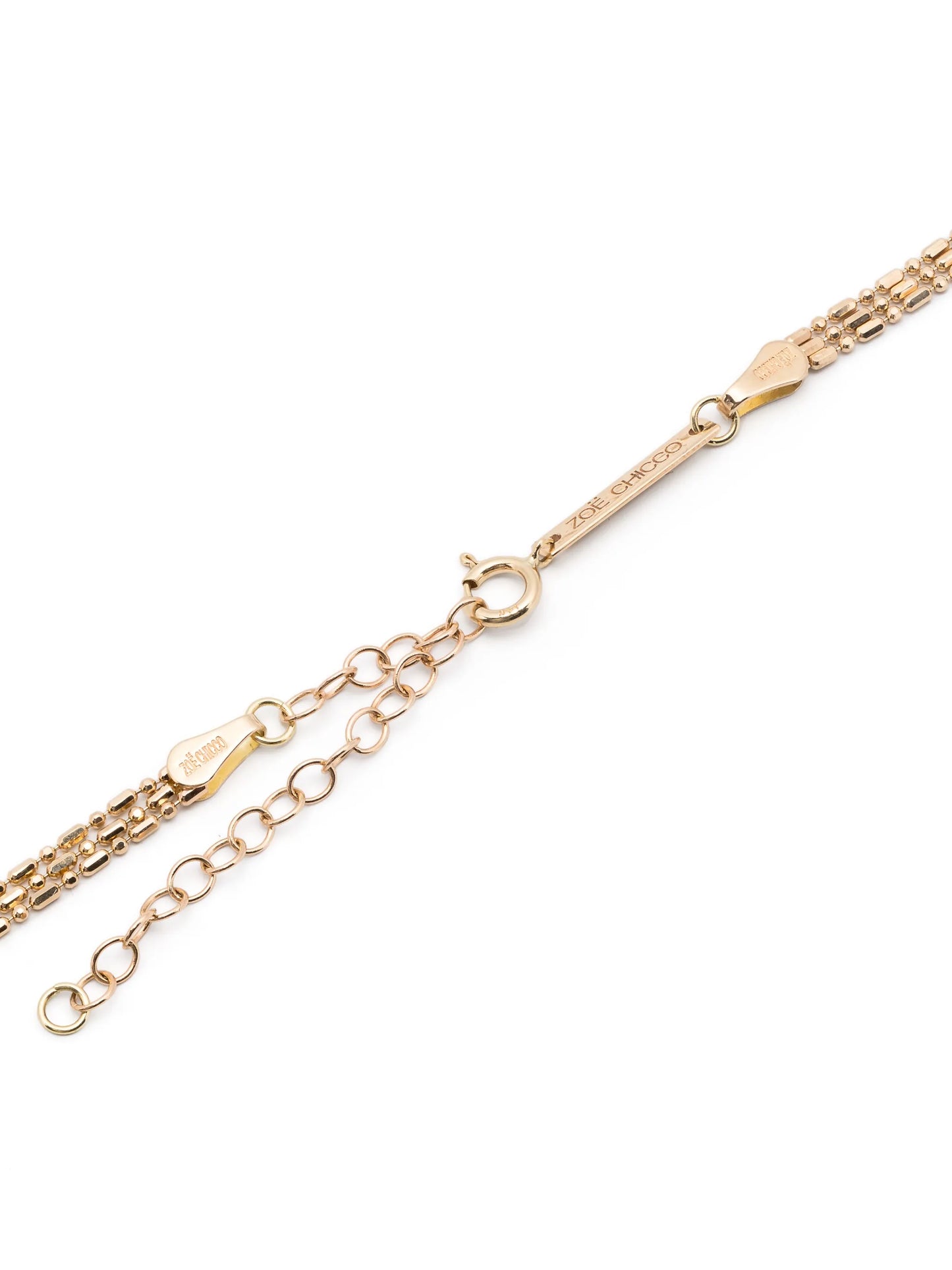 14kt yellow gold triple-strand diamond necklace