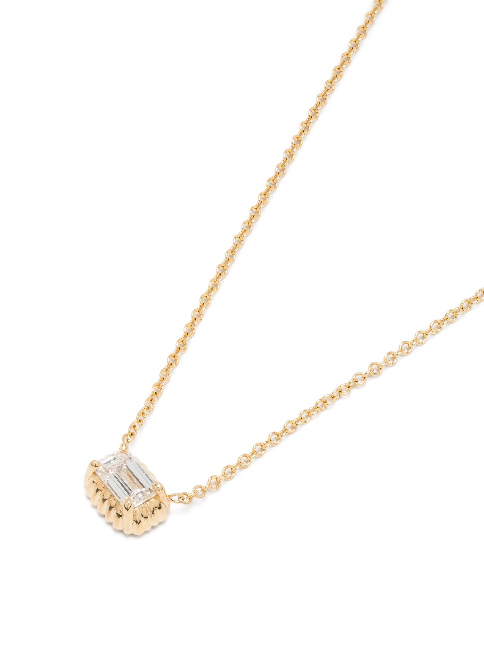 18kt yellow gold diamond necklace