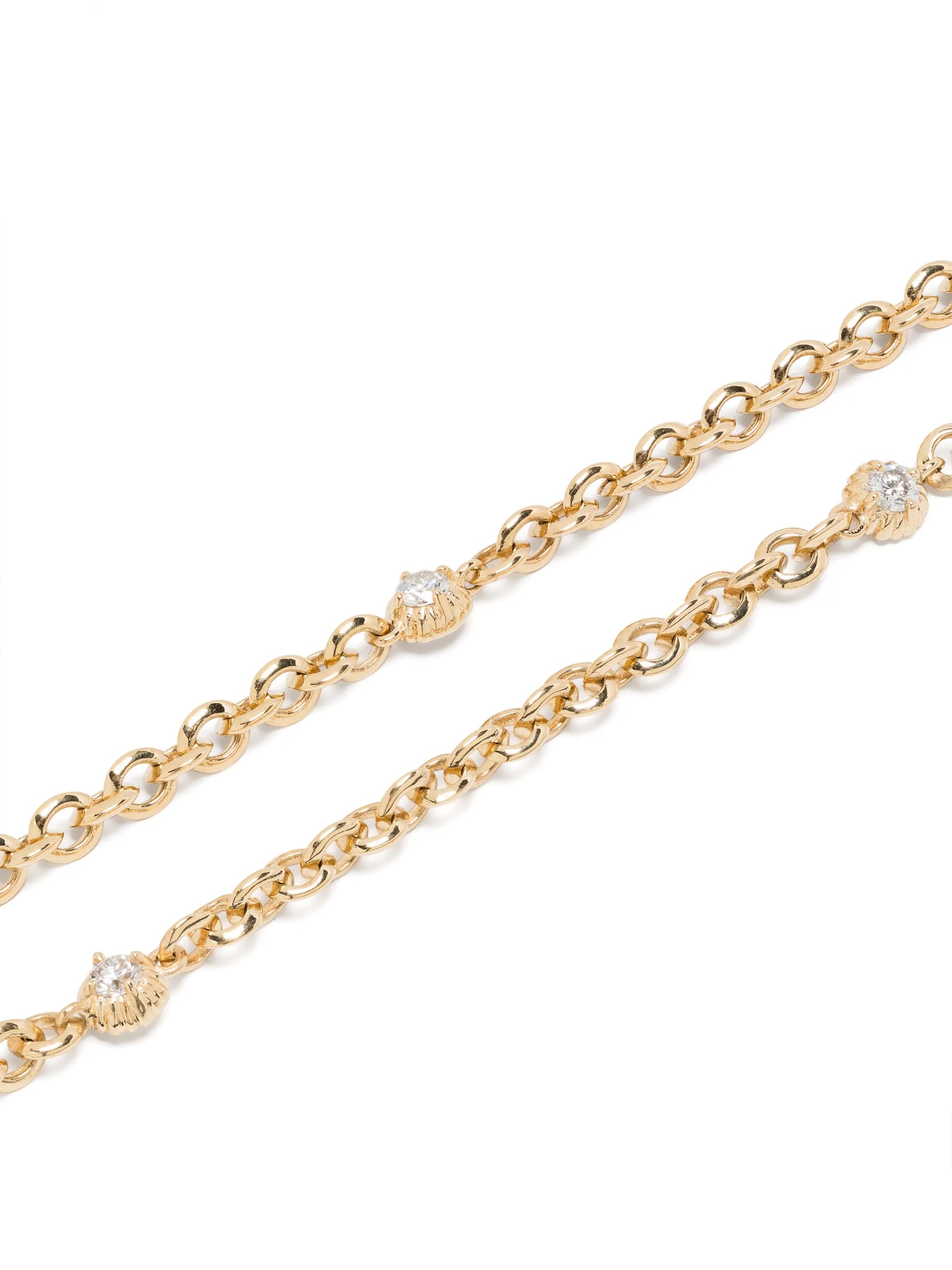 18kt yellow gold diamond necklace