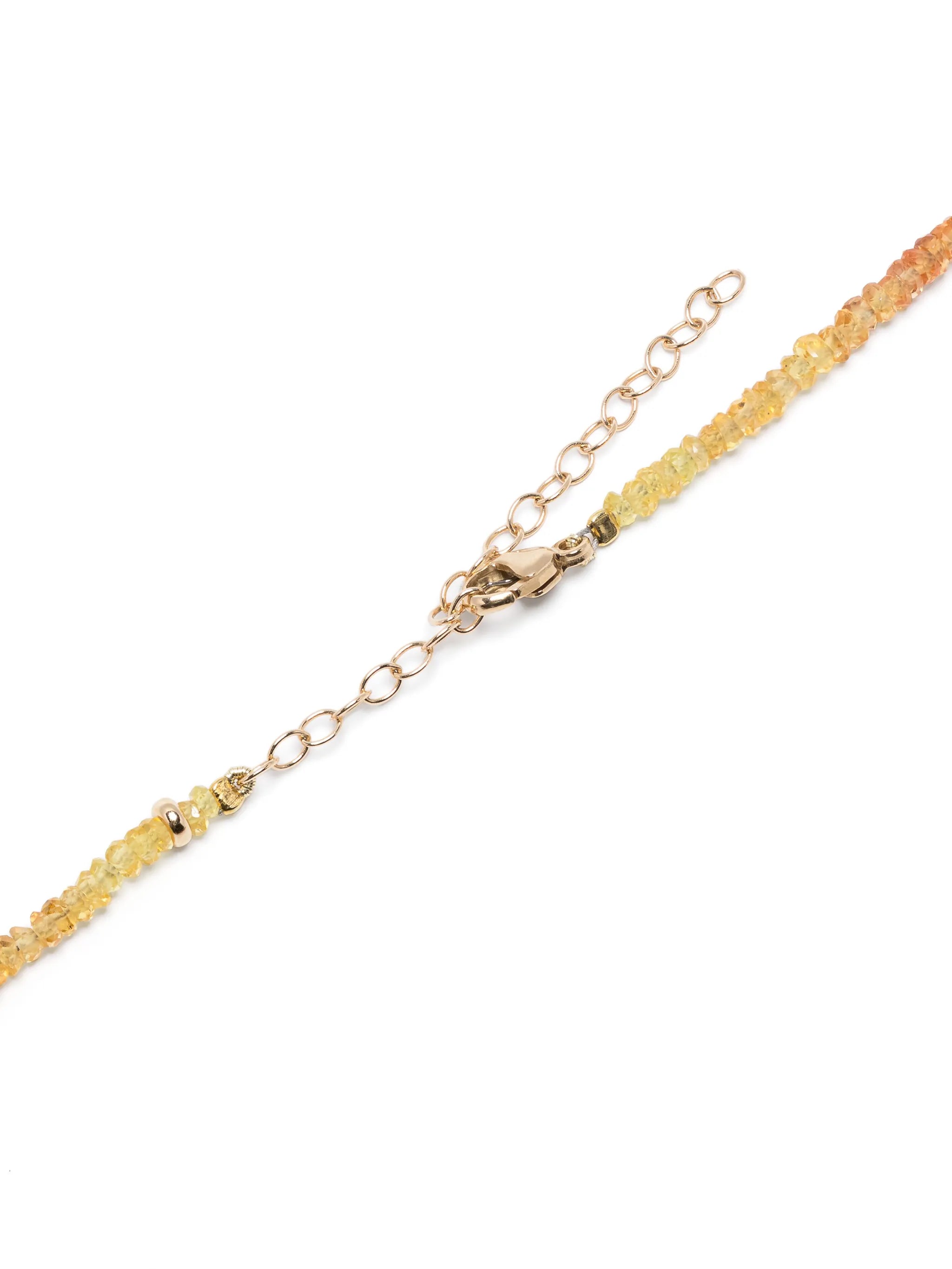 14kt yellow gold Arizona citrine and sapphire necklace