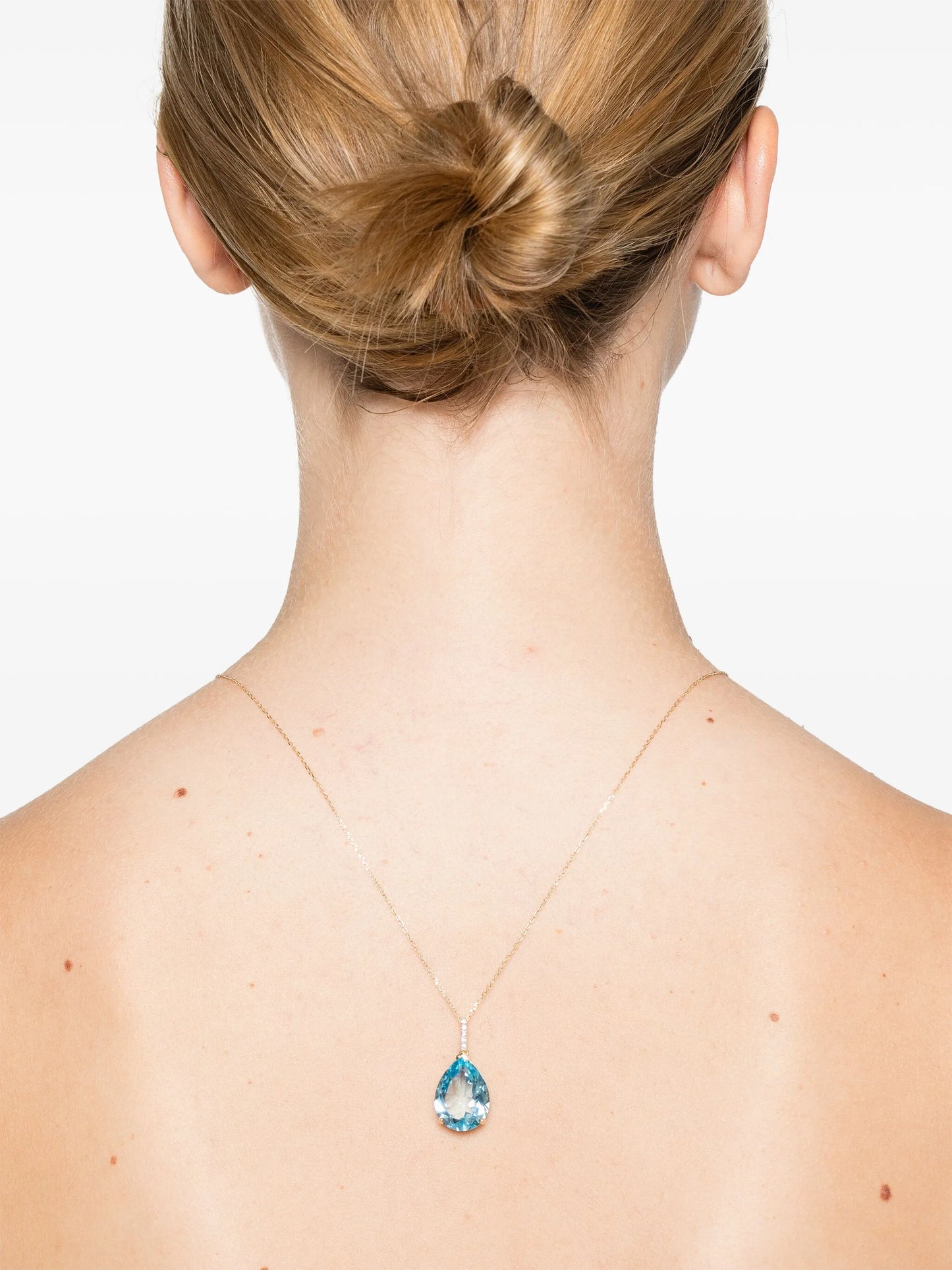 14kt yellow gold tear drop necklace