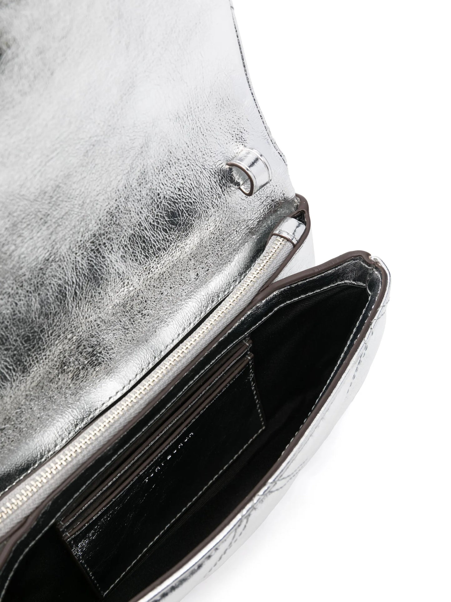 Kira metallic diamond-quilted wallet-on-chain