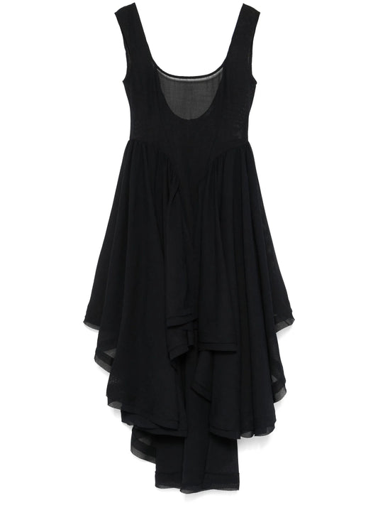 ruffled cocktail dress