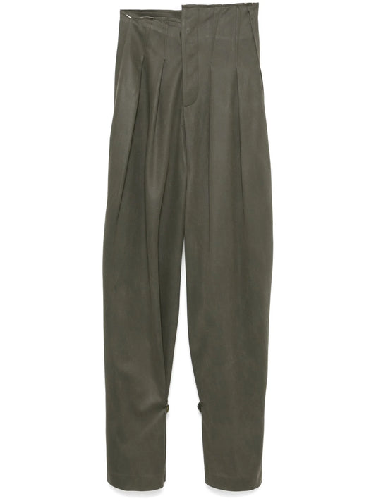 faux-suede trousers