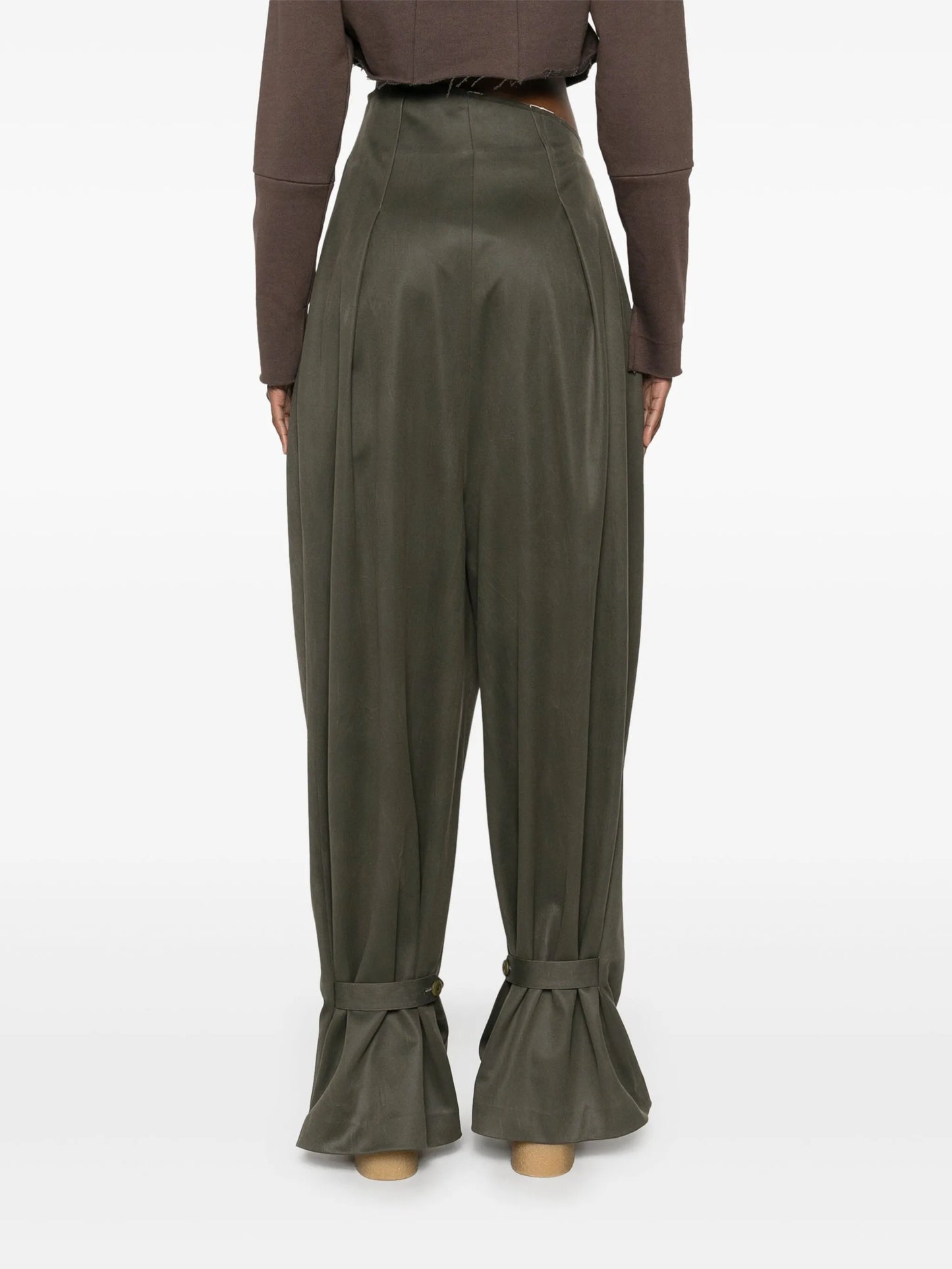 faux-suede trousers