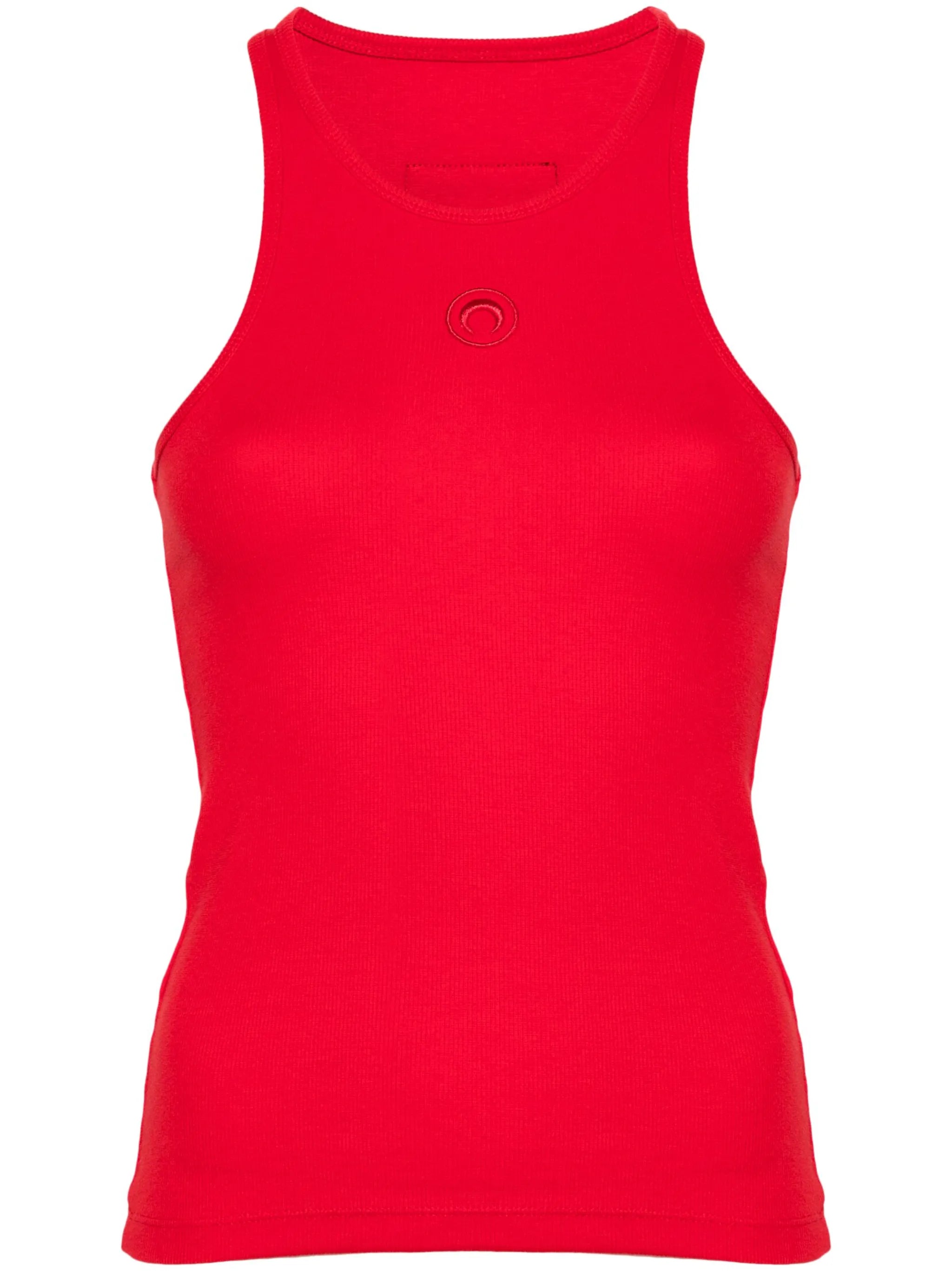 Crescent Moon-embroidered tank top