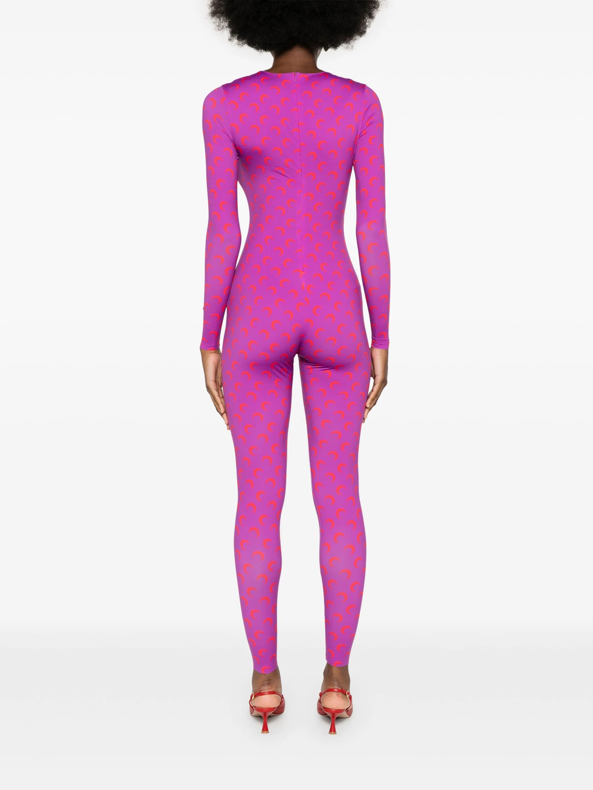 Moonogram-pattern jumpsuit