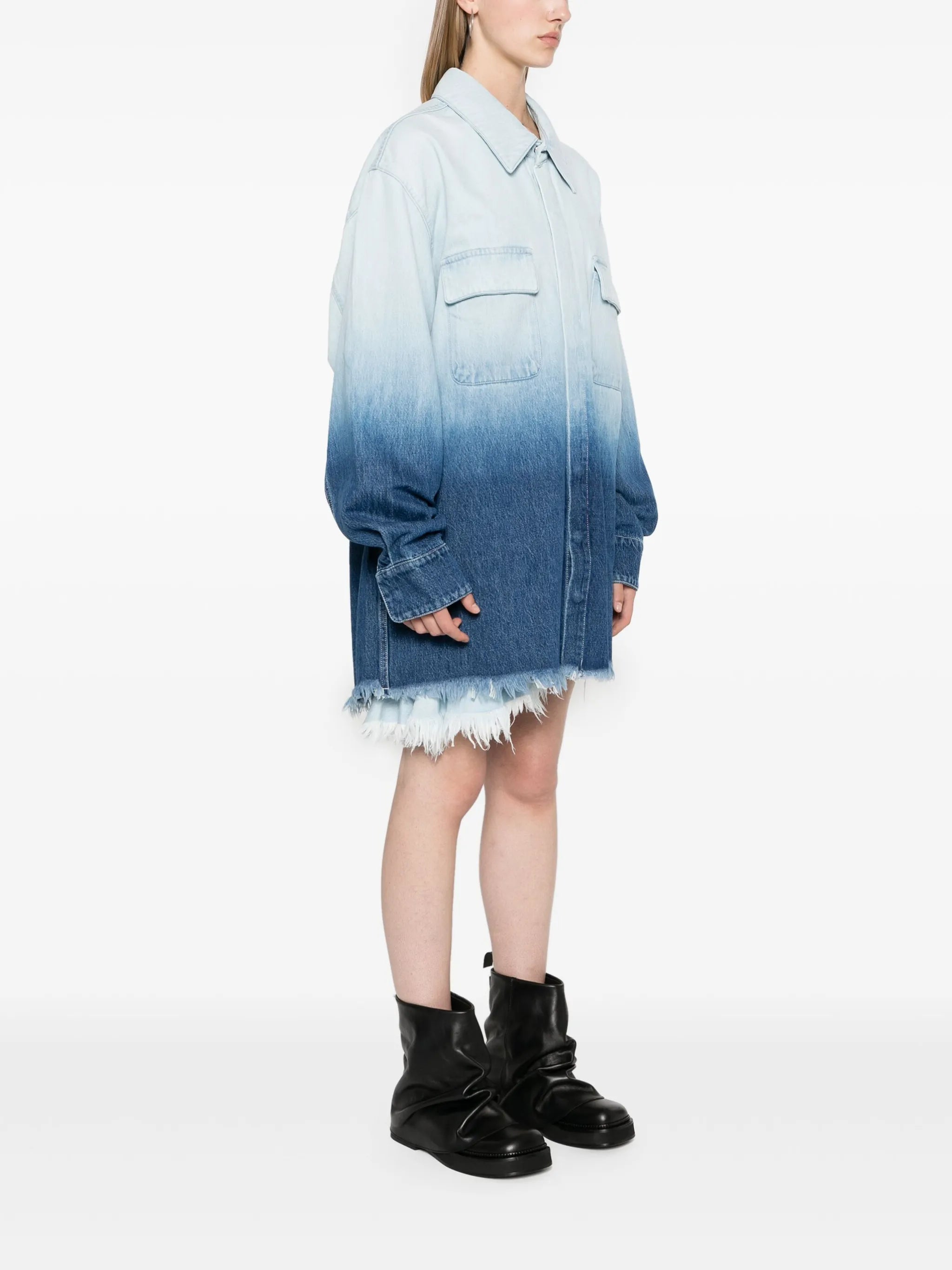ombré-effect denim jacket