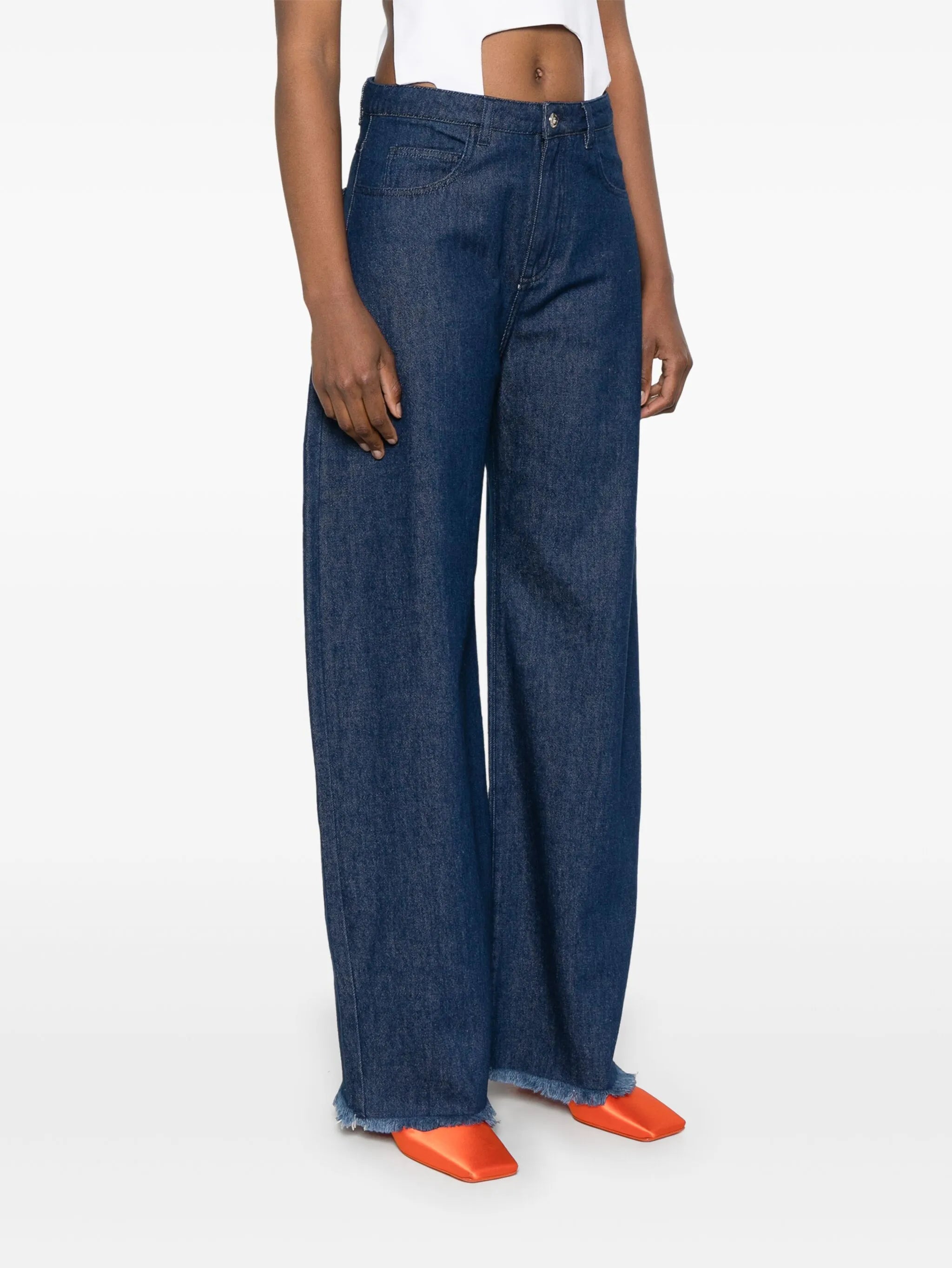 mid-rise boyfriend jeans