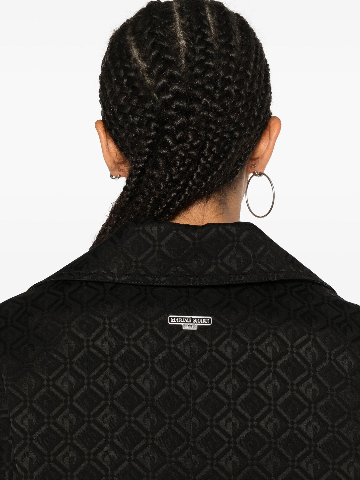 Moonogram jacquard top