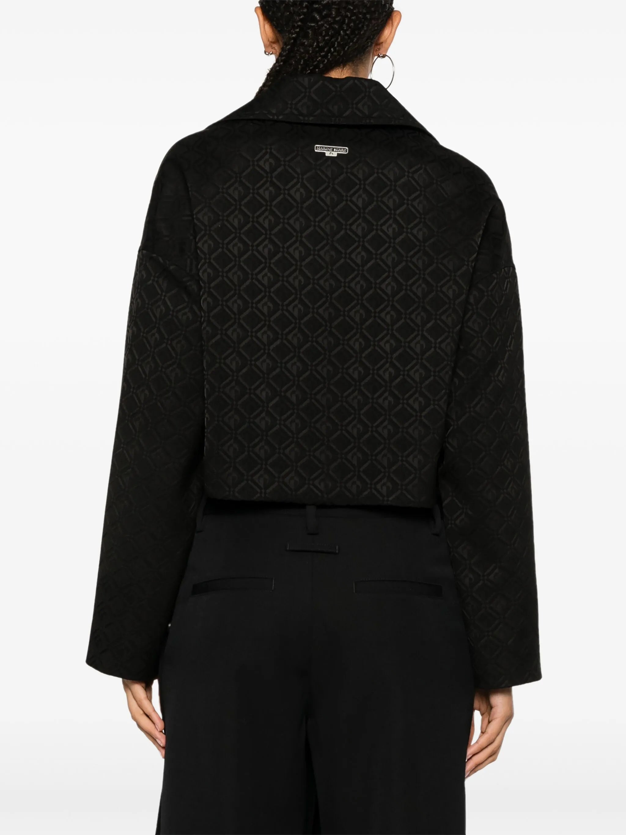 Moonogram jacquard top