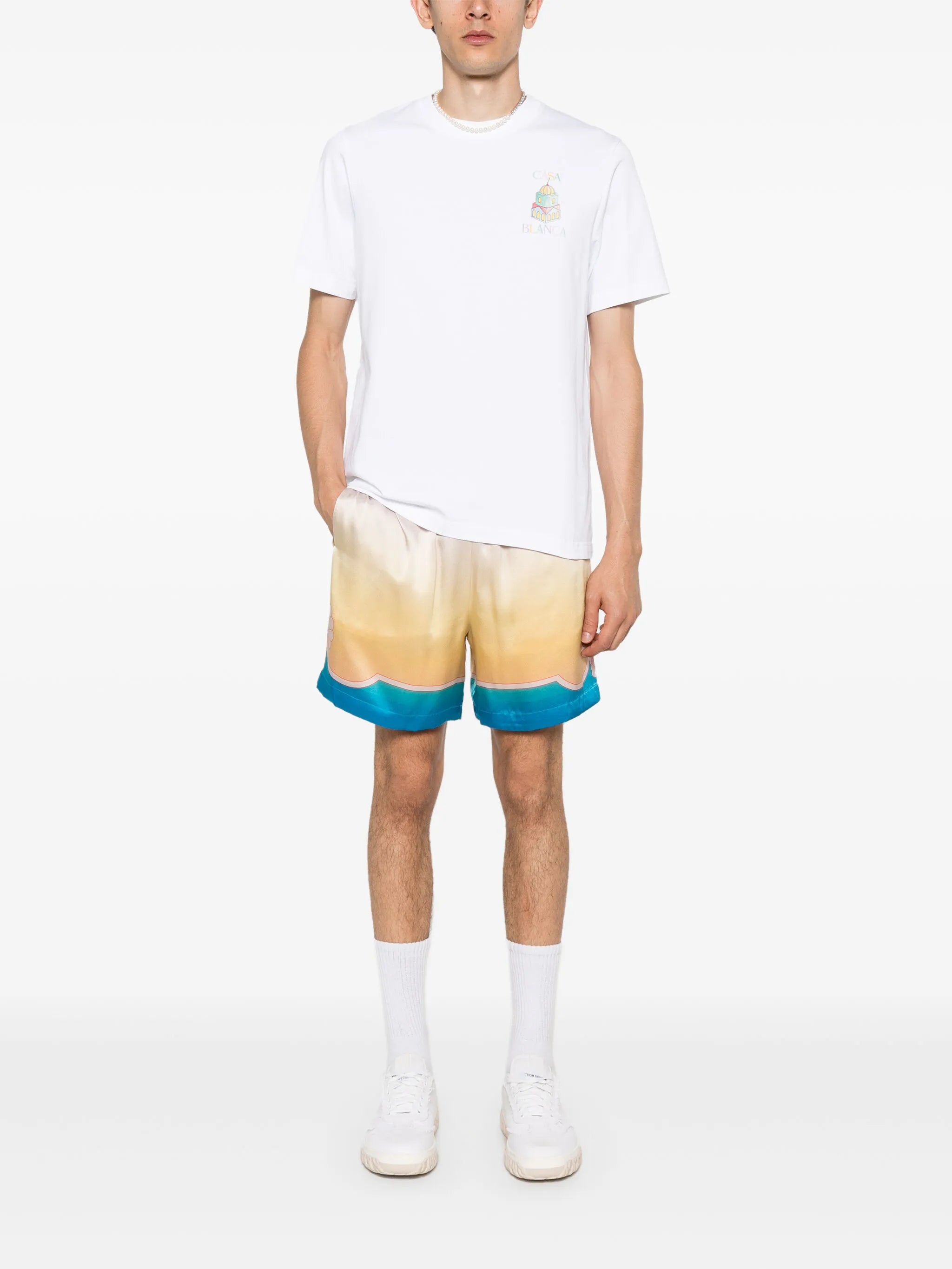 L'Arc Coloré silk shorts
