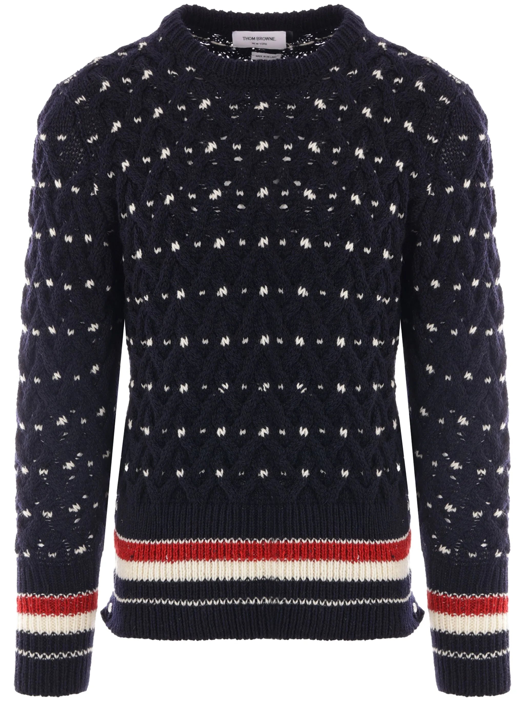 Donegal cable-knit jumper