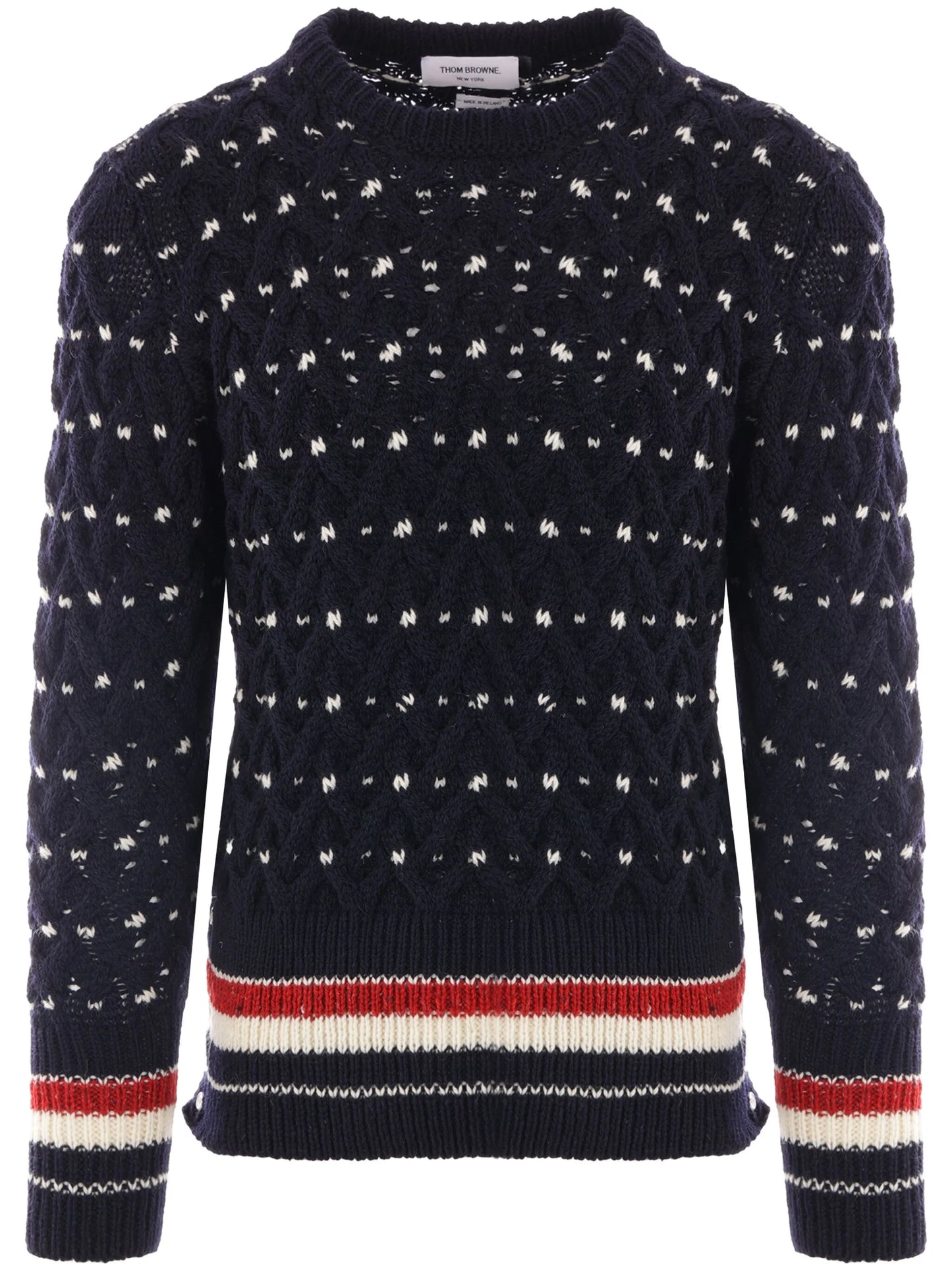 Donegal cable-knit jumper