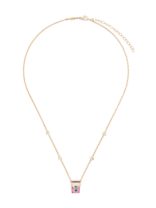14kt yellow gold aquamarine diamond necklace