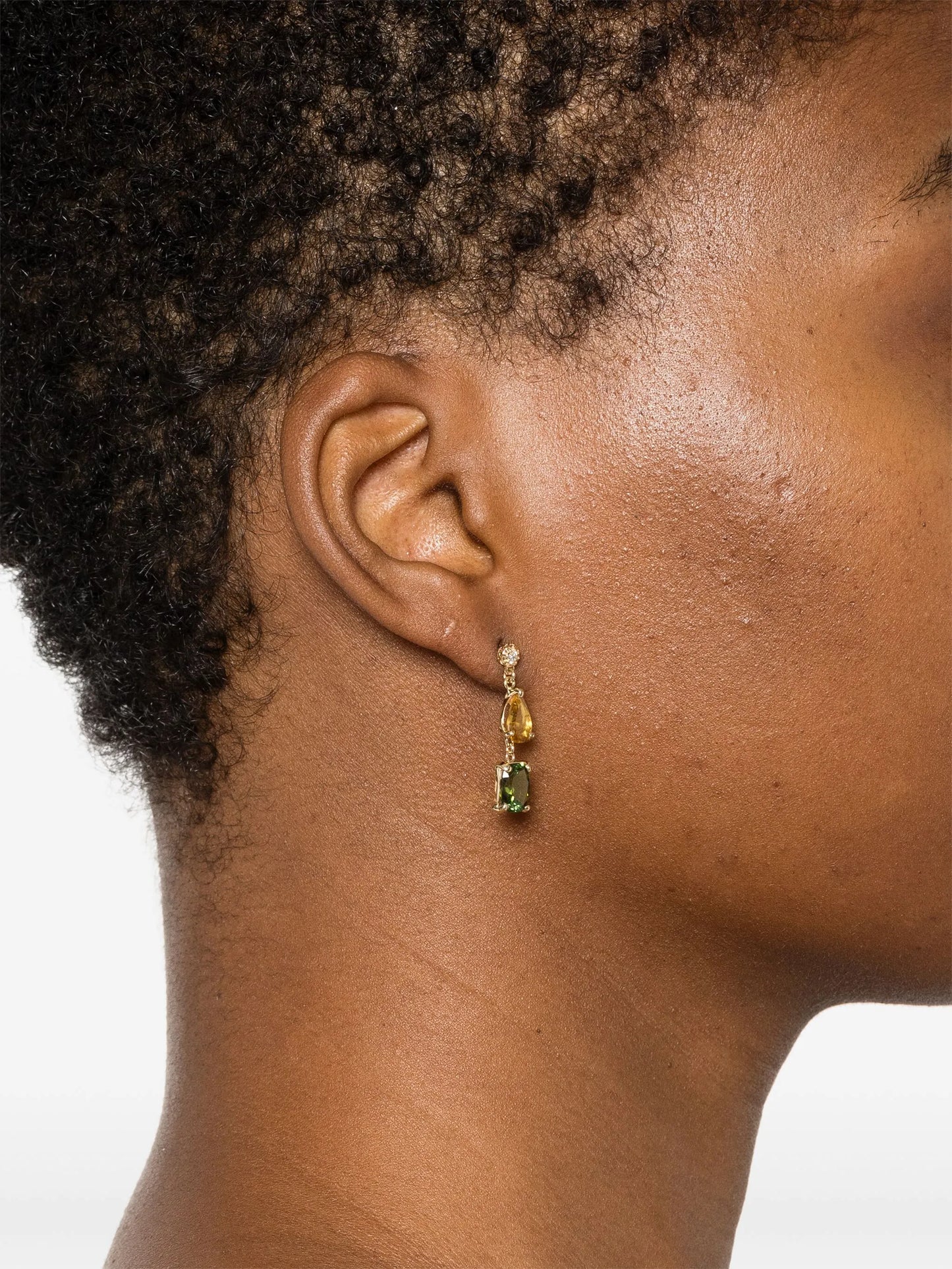 14kt yellow gold Sophia multi-stone earring
