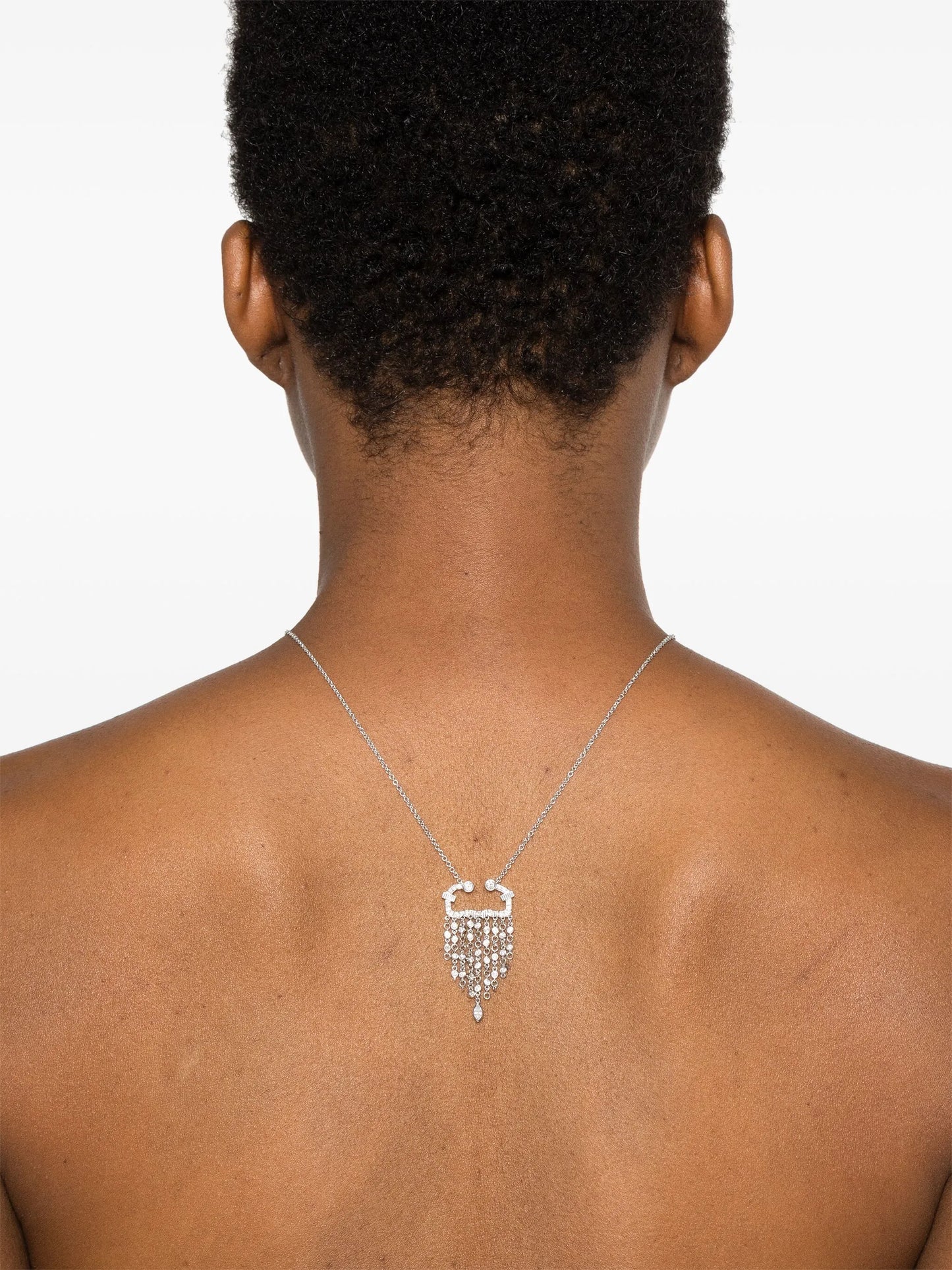 18kt white gold Collier Scorpio necklace