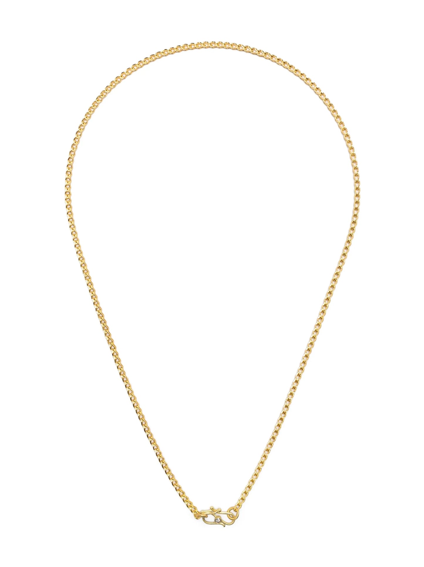 22kt yellow gold Solo Loop-in-Loop diamond necklace