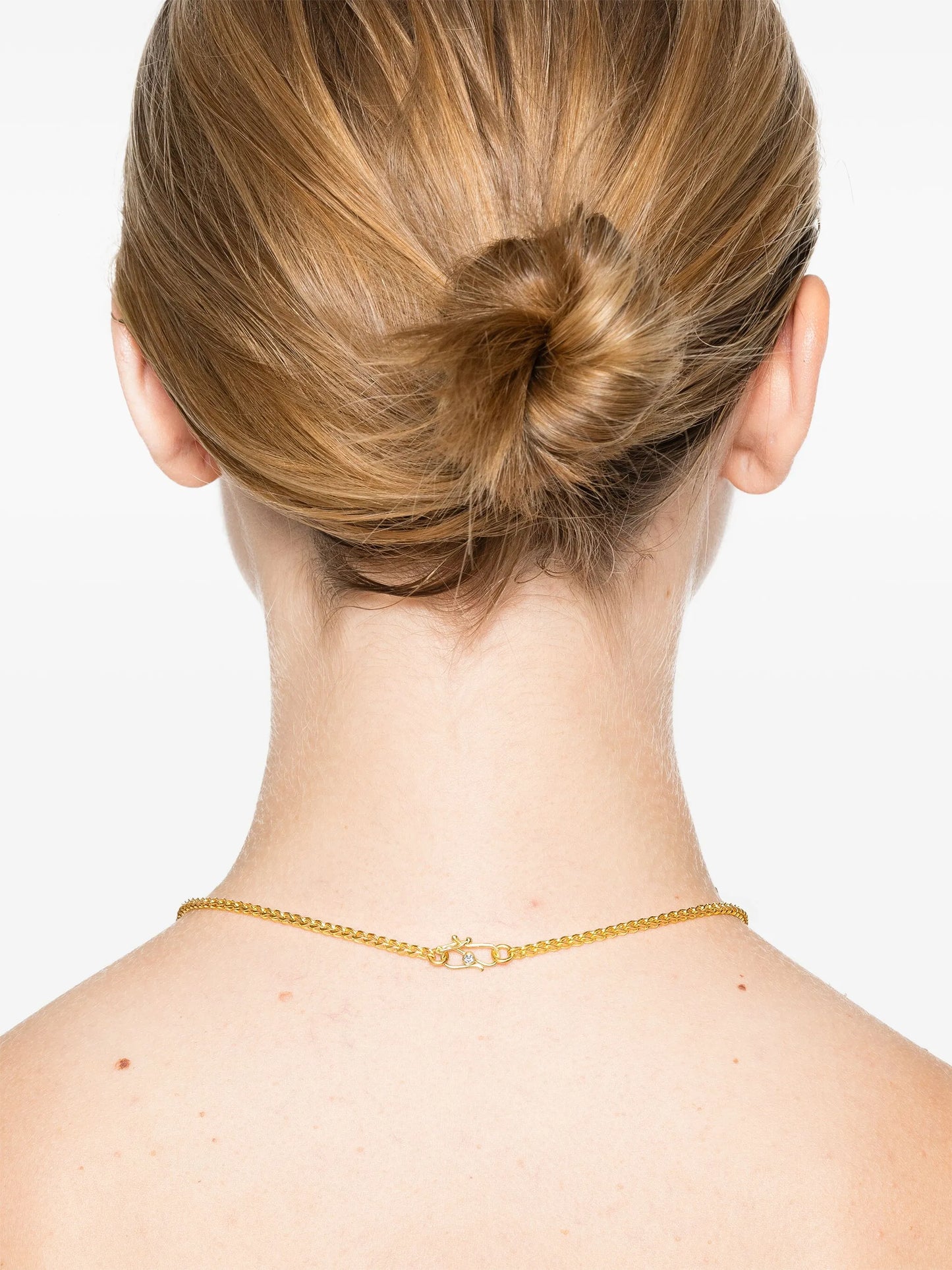 22kt yellow gold Solo Loop-in-Loop diamond necklace