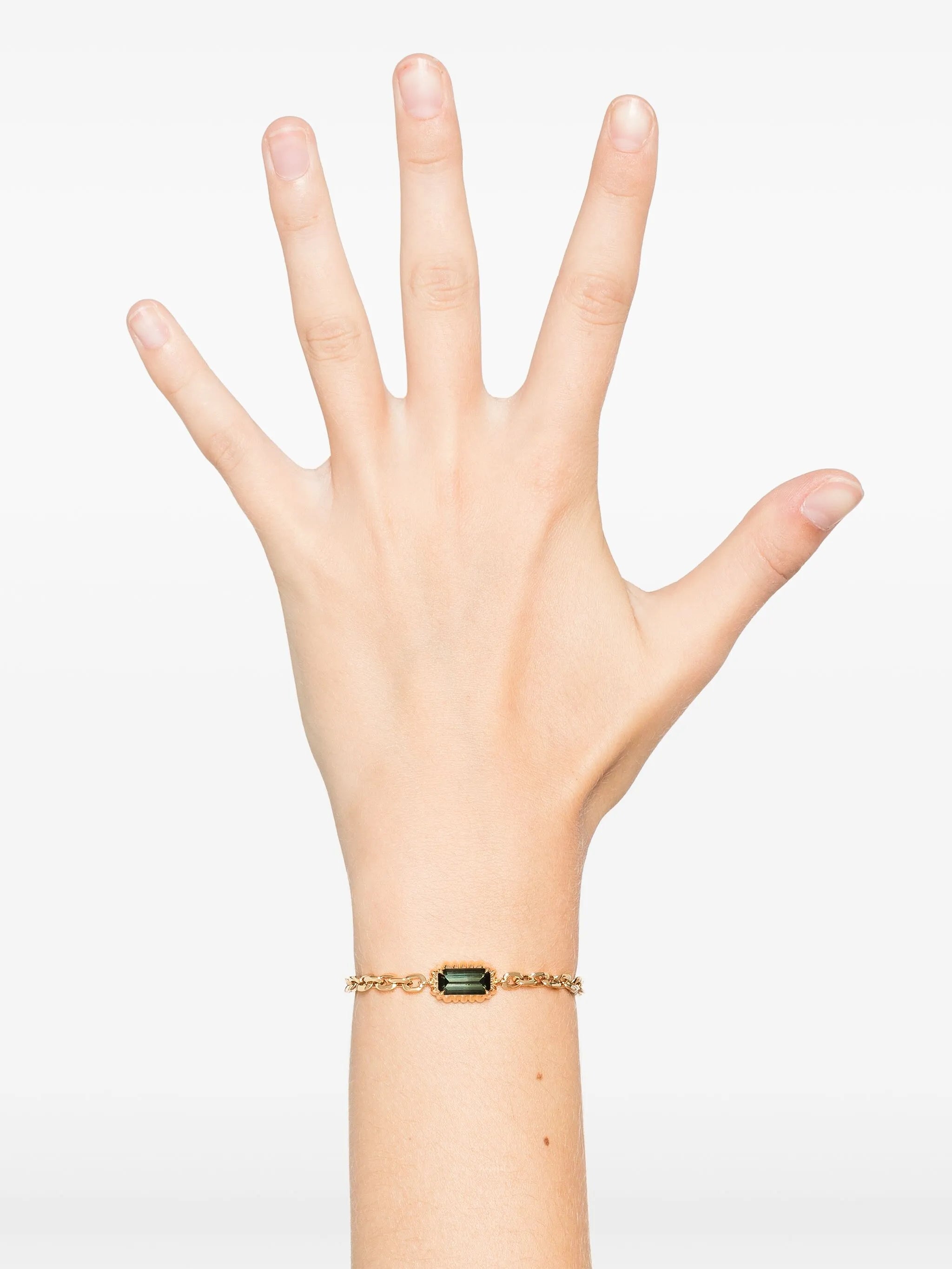 18kt yellow gold fluted pendant necklace