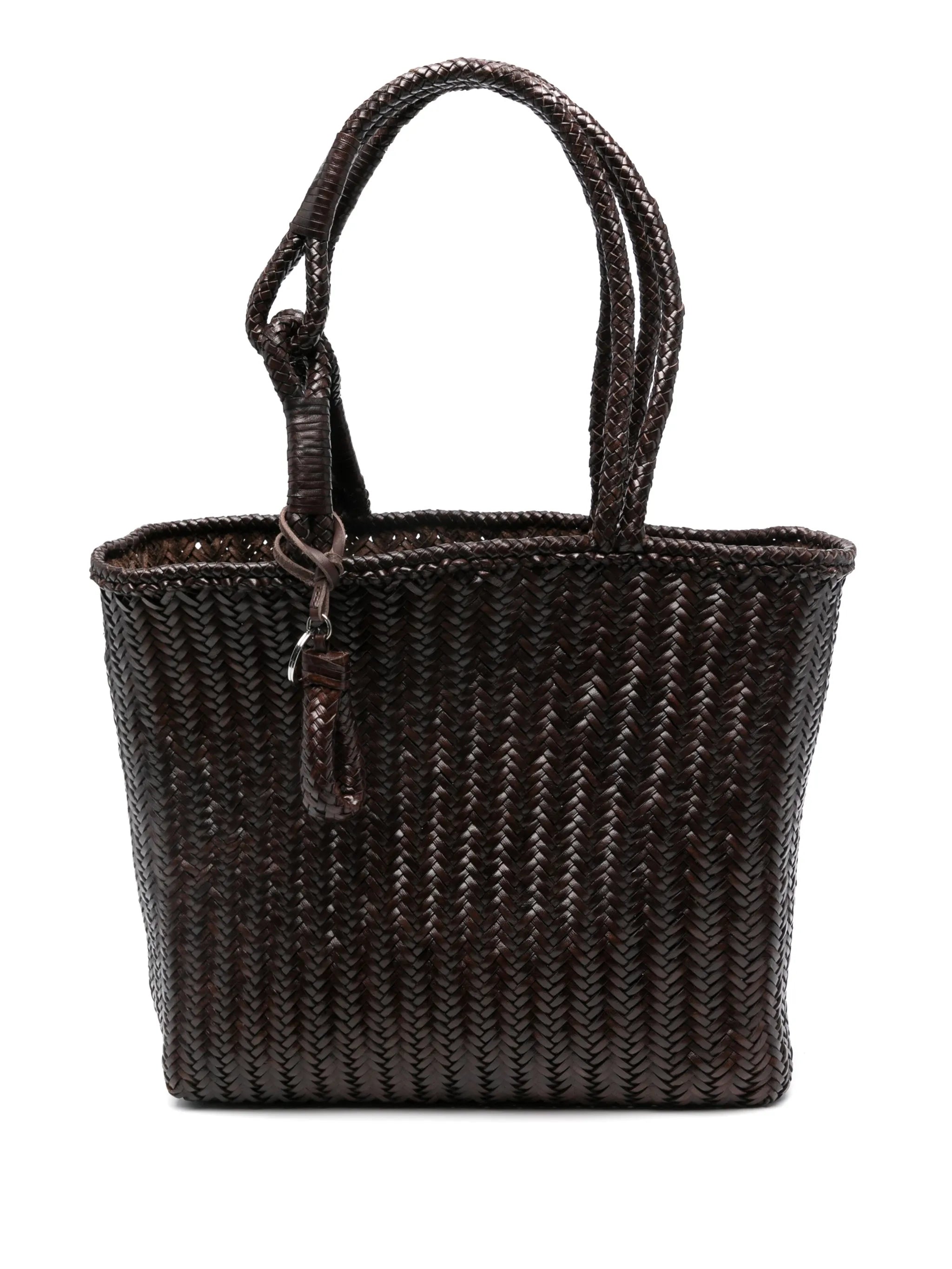 medium chevron leather tote bag