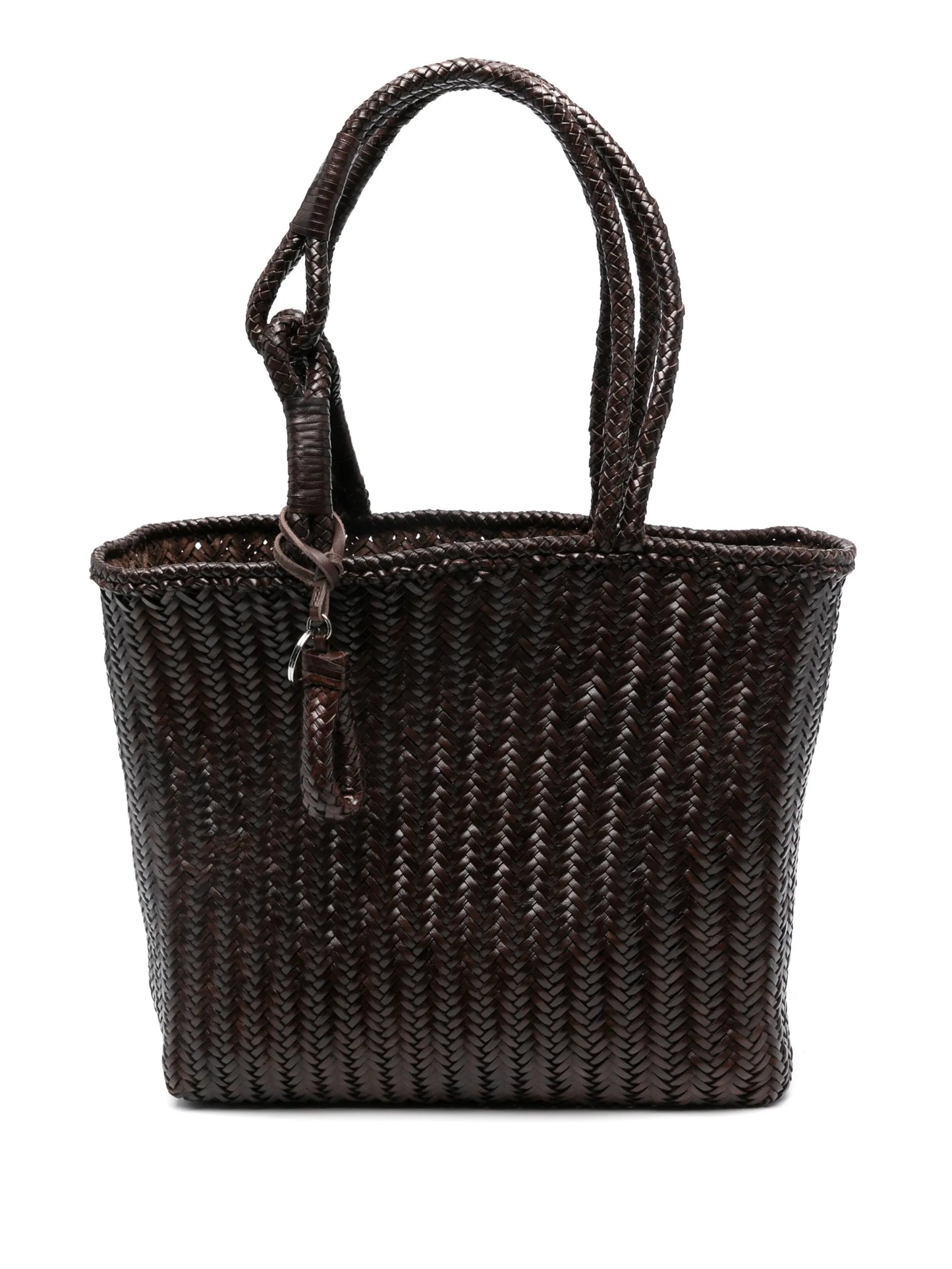 medium chevron leather tote bag