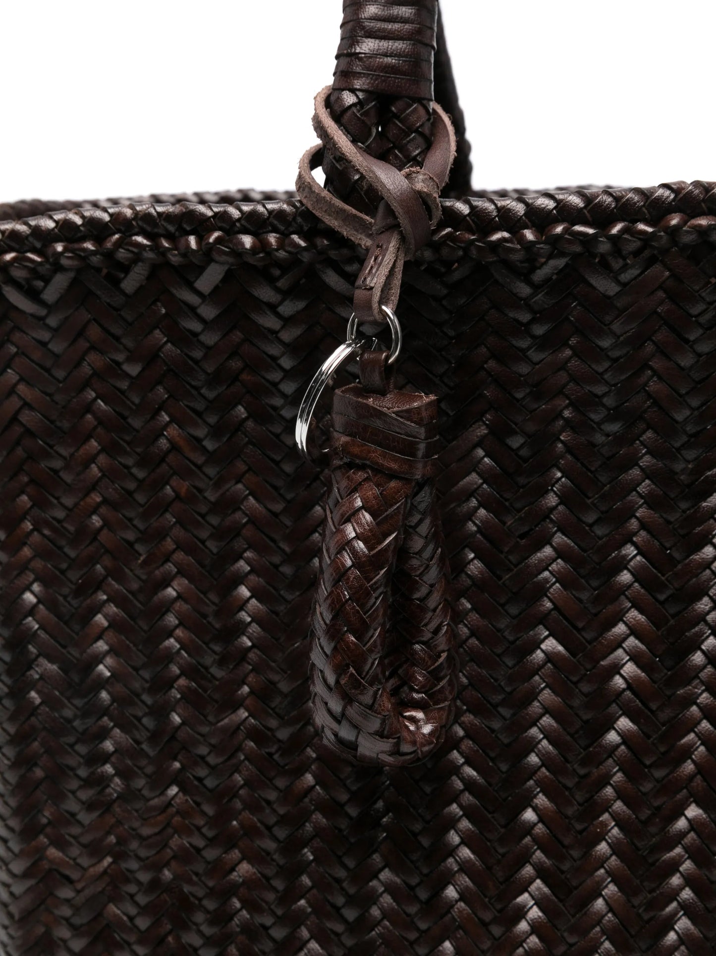 medium chevron leather tote bag