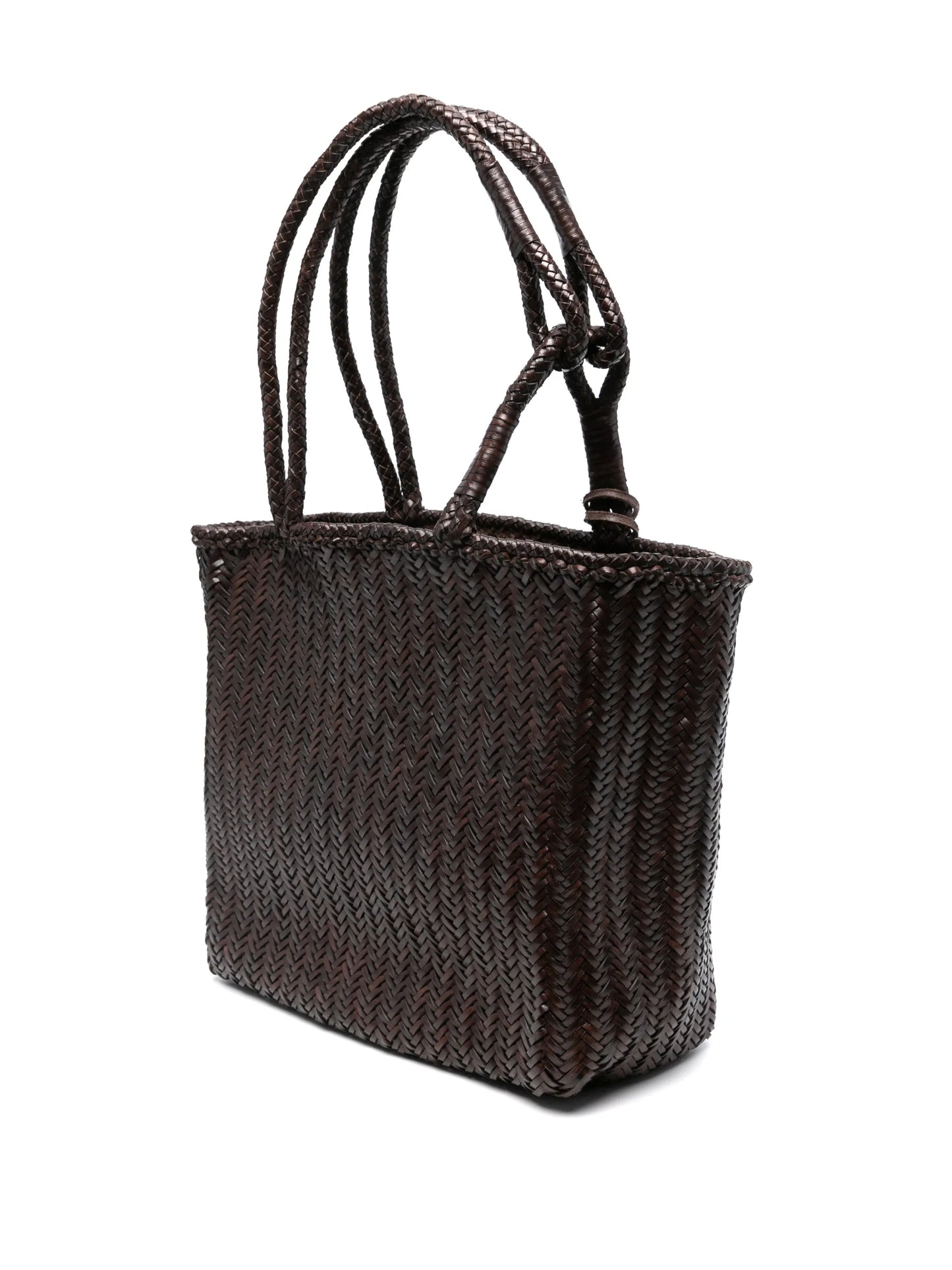 medium chevron leather tote bag