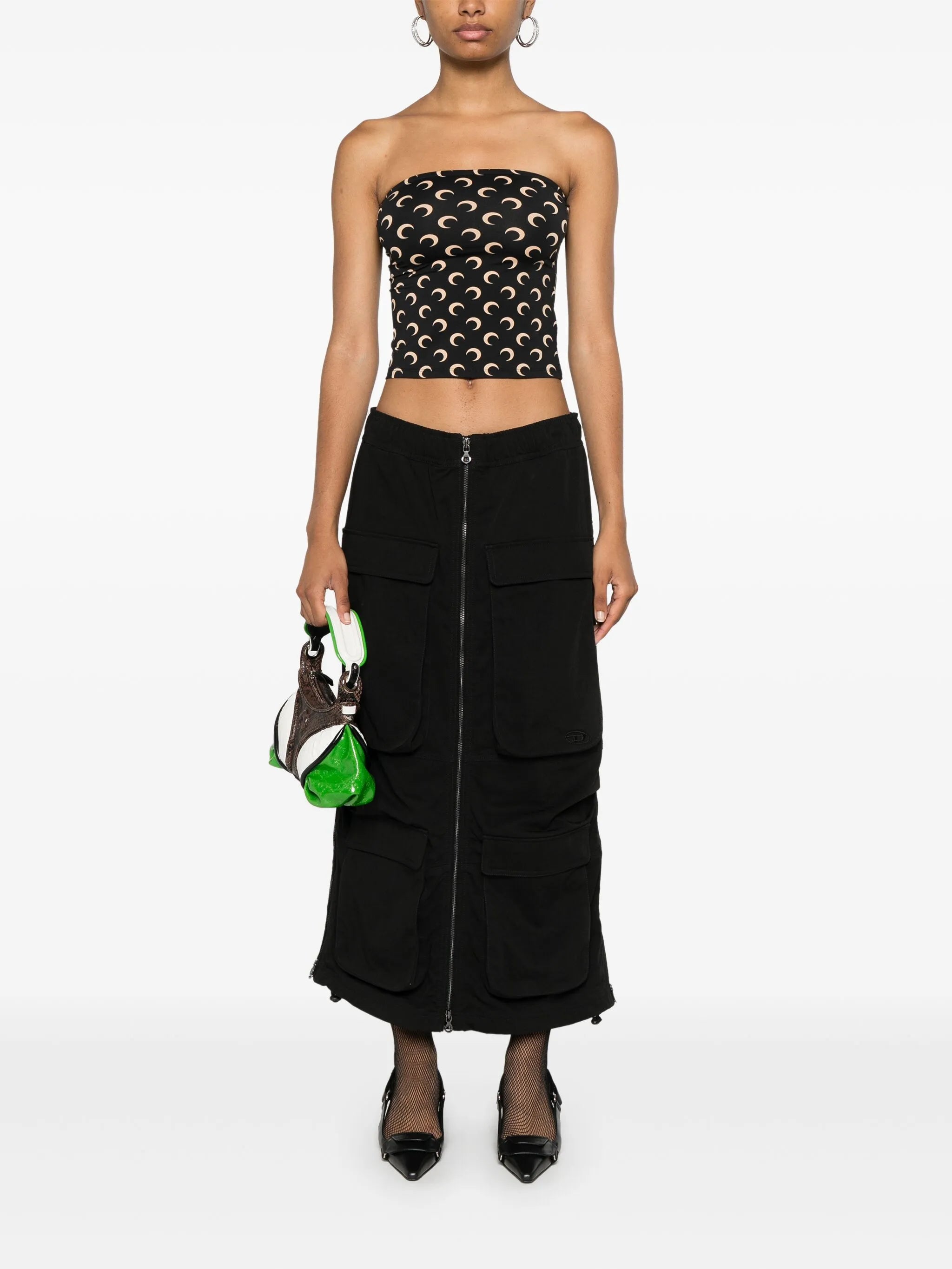 moon printed jersey Second Skin tube top