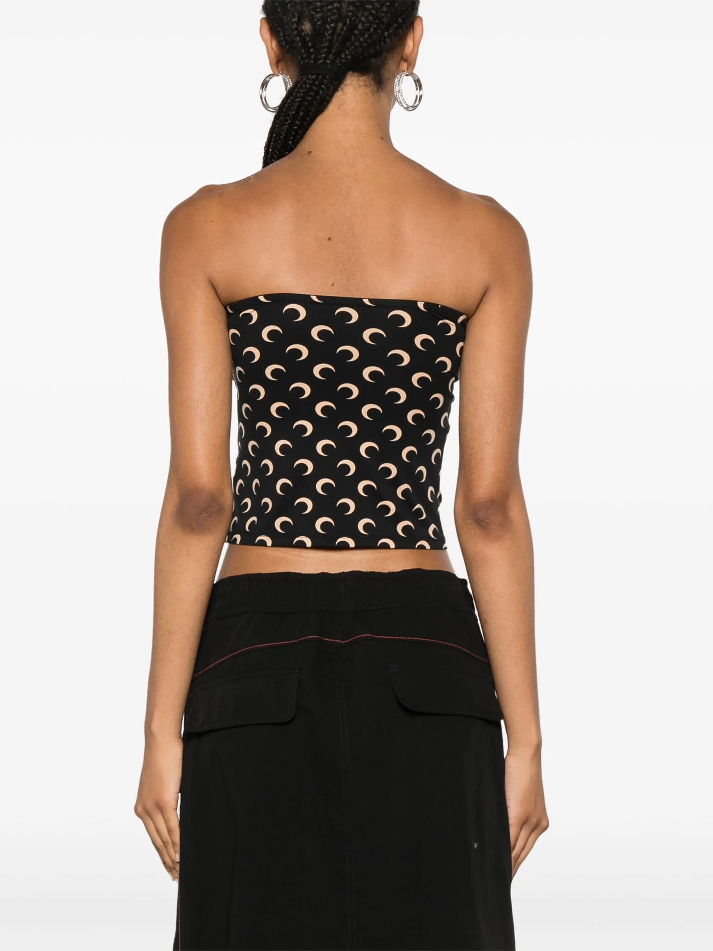 Crescent Moon-print tube top