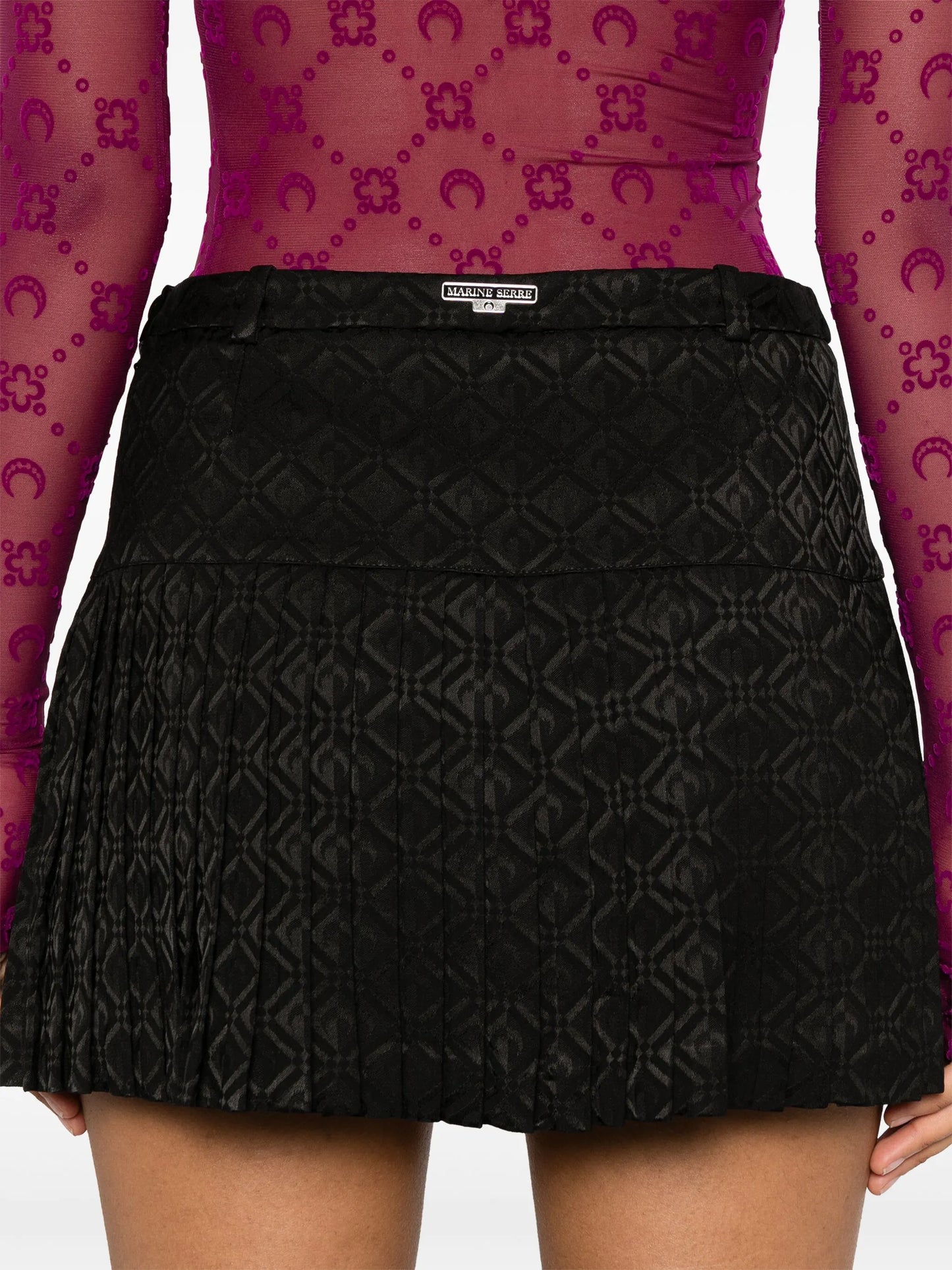 Moon Diamond-jacquard mini skirt