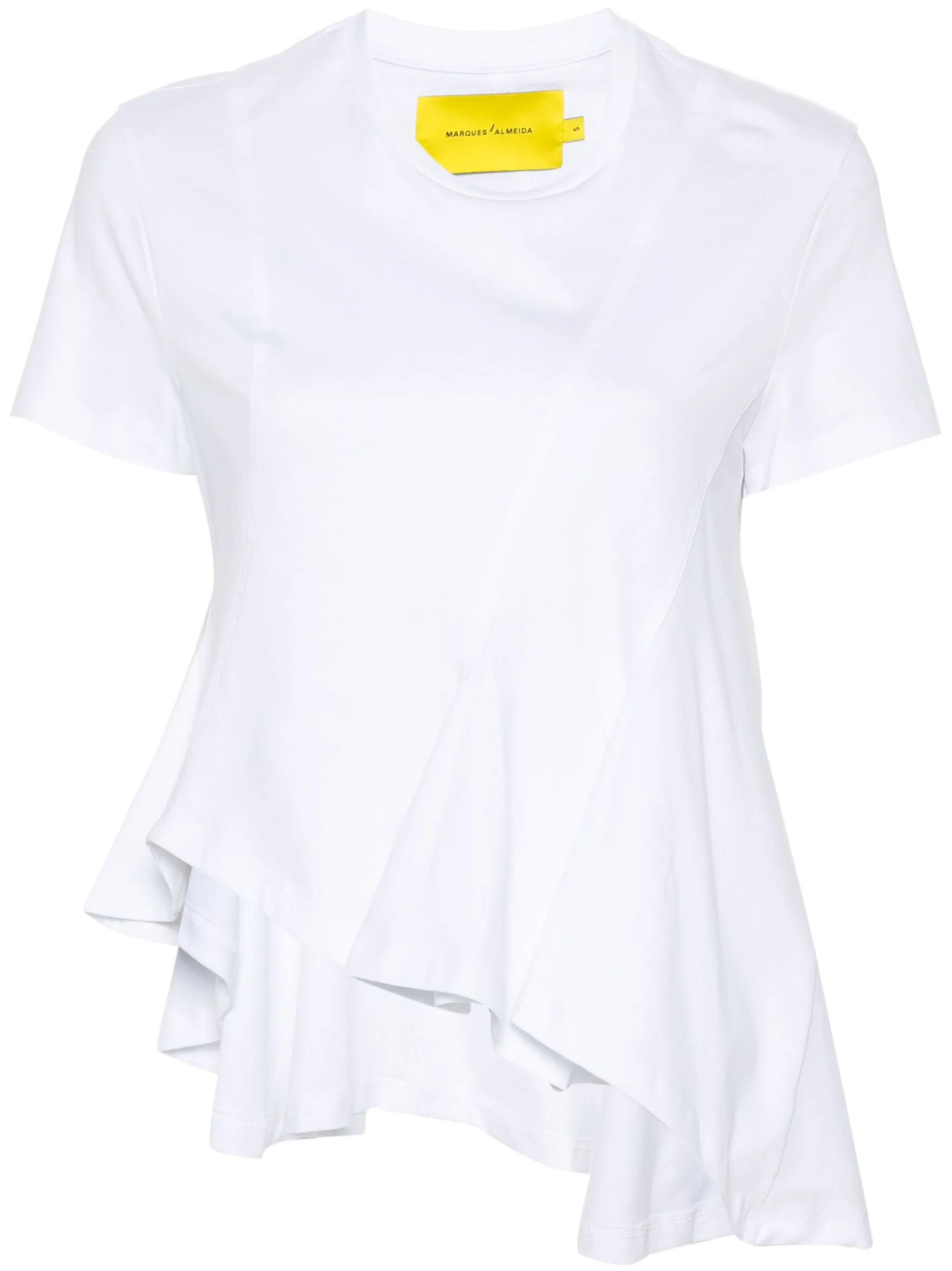 asymmetric jersey T-shirt