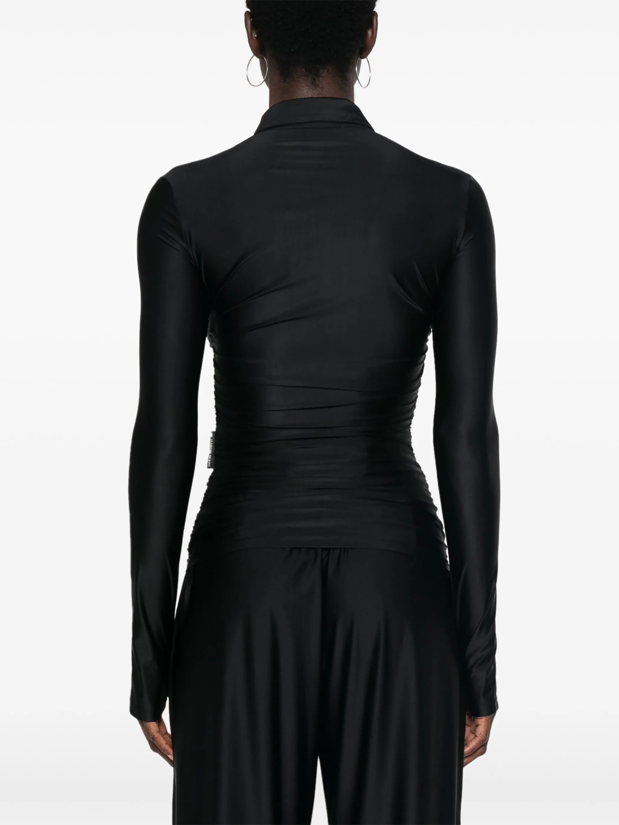 draped jersey blouse