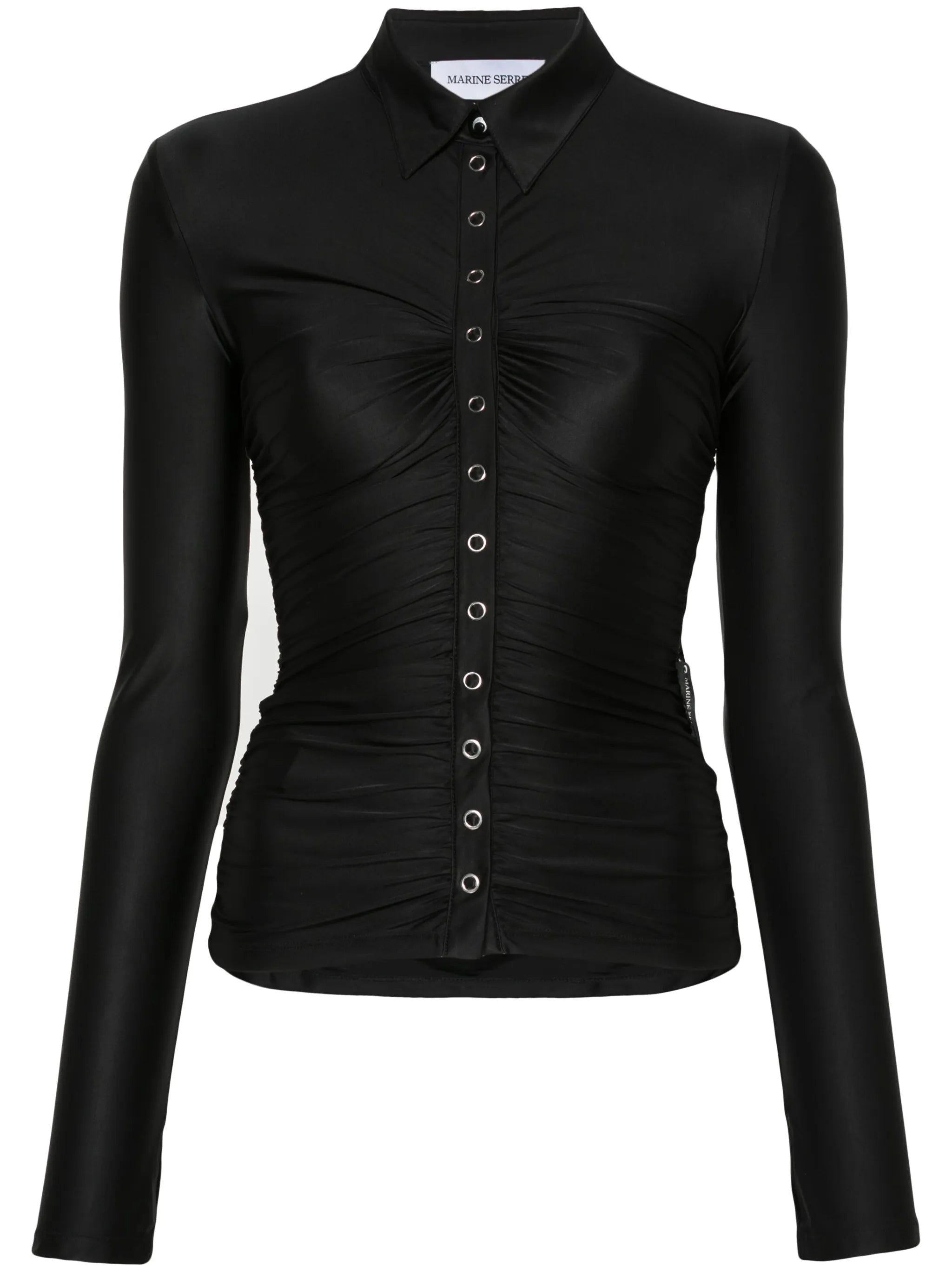 draped jersey blouse