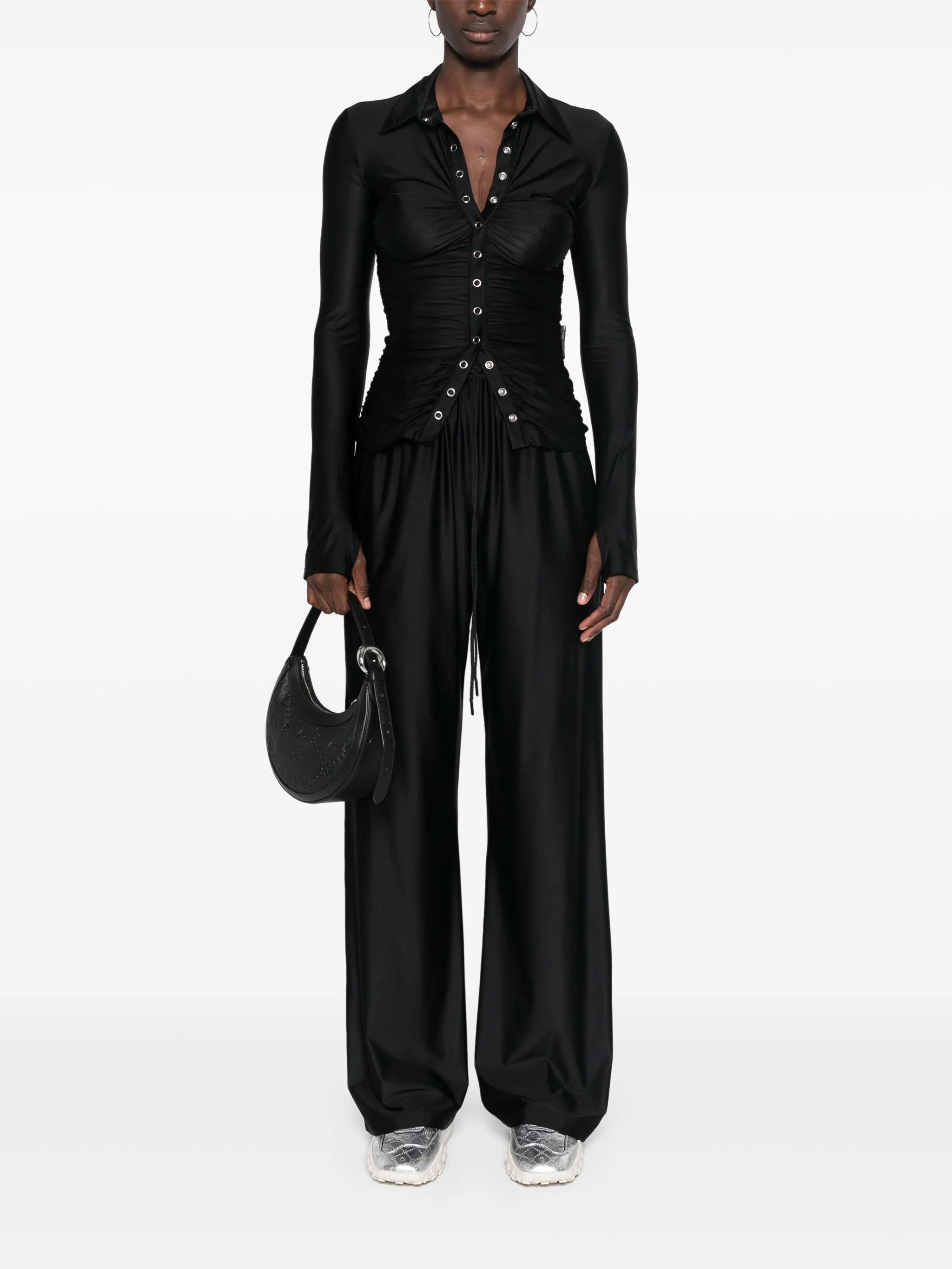 draped jersey blouse