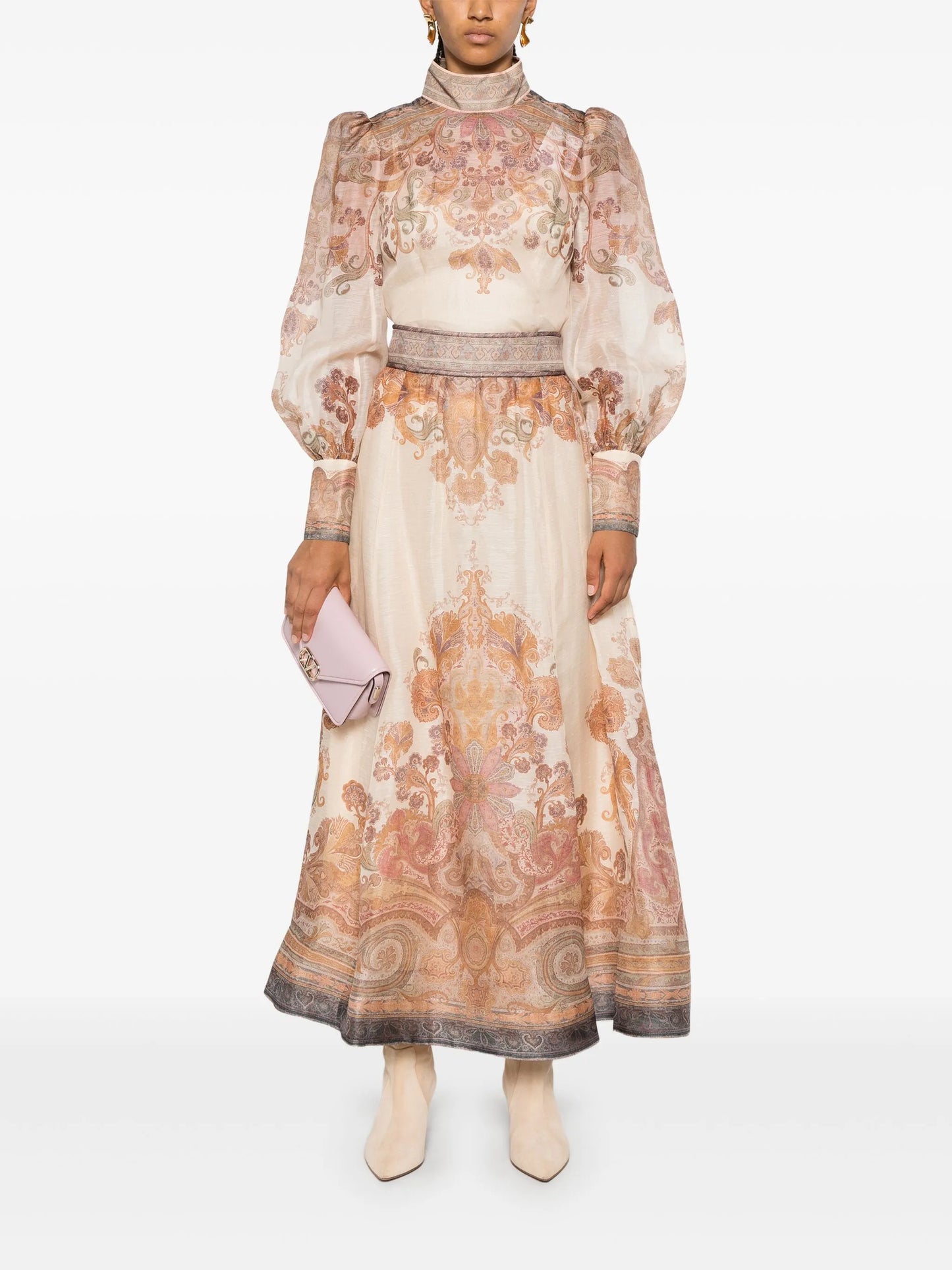 Illustration midi skirt