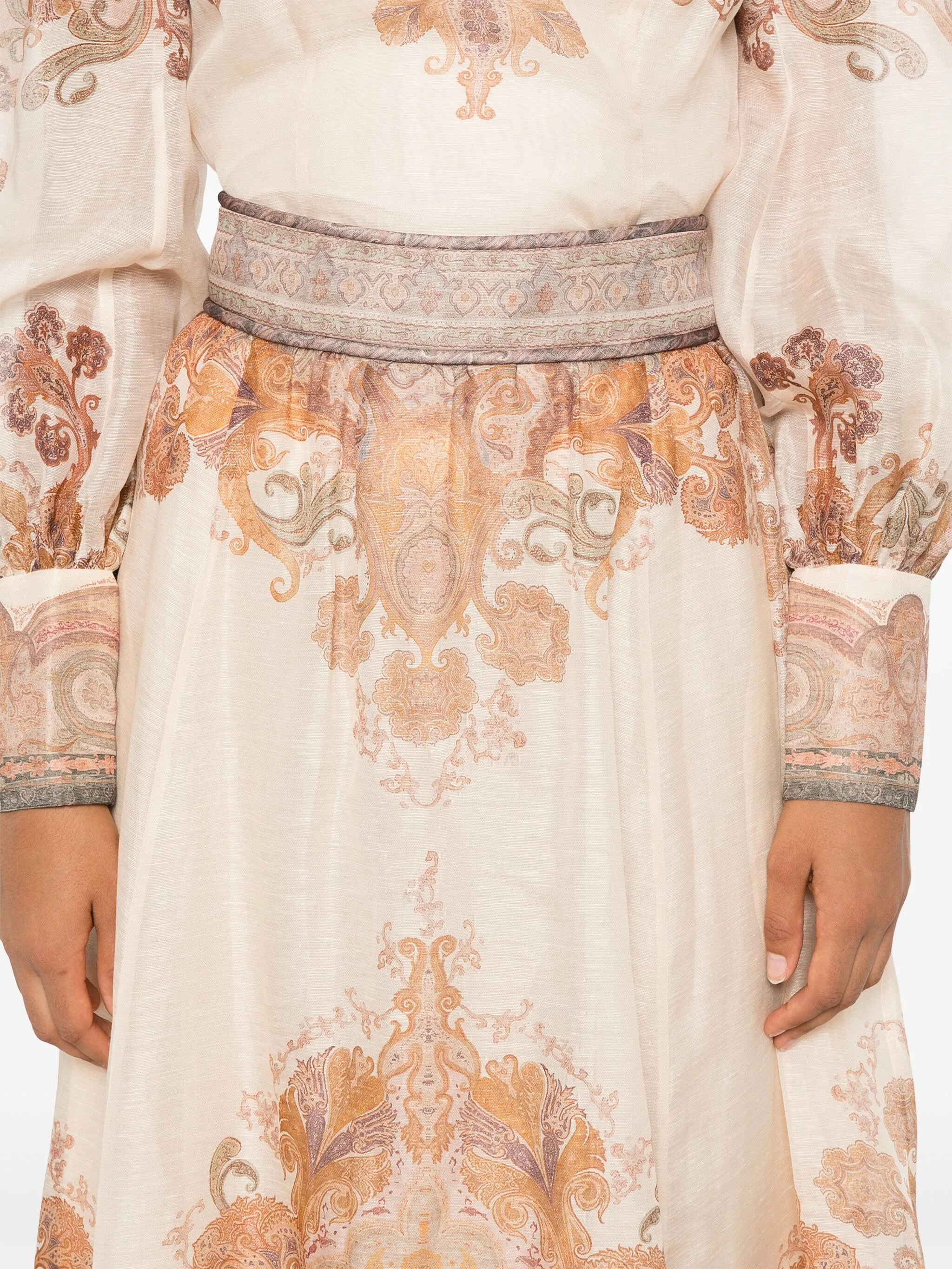 Illustration midi skirt