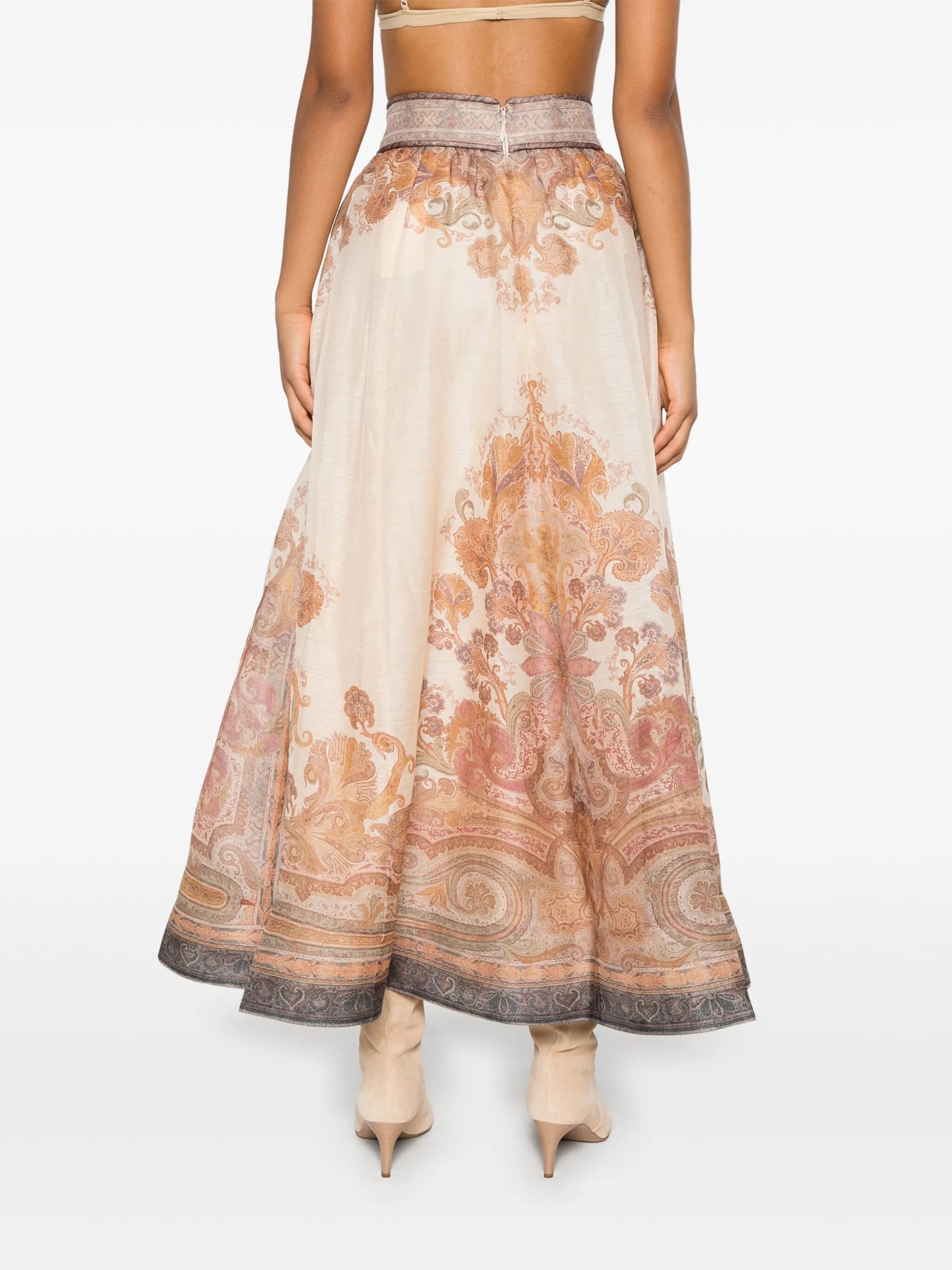 Illustration midi skirt