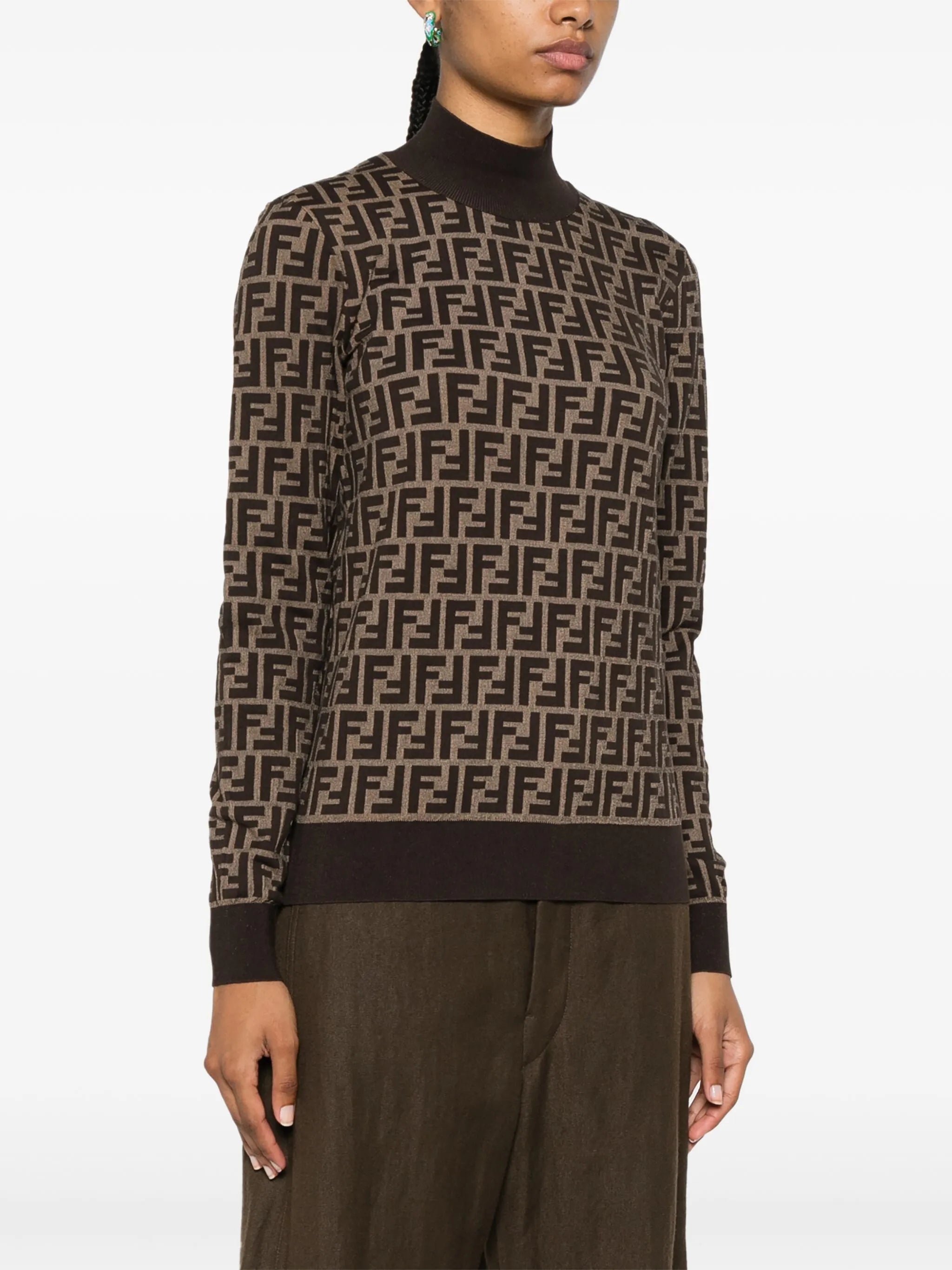 FF-jacquard sweater