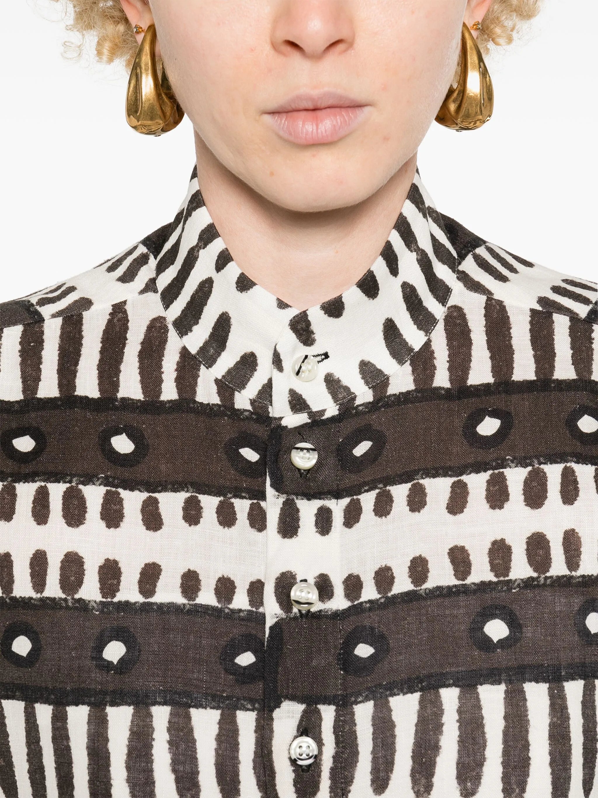 Kenya abstract-print shirt
