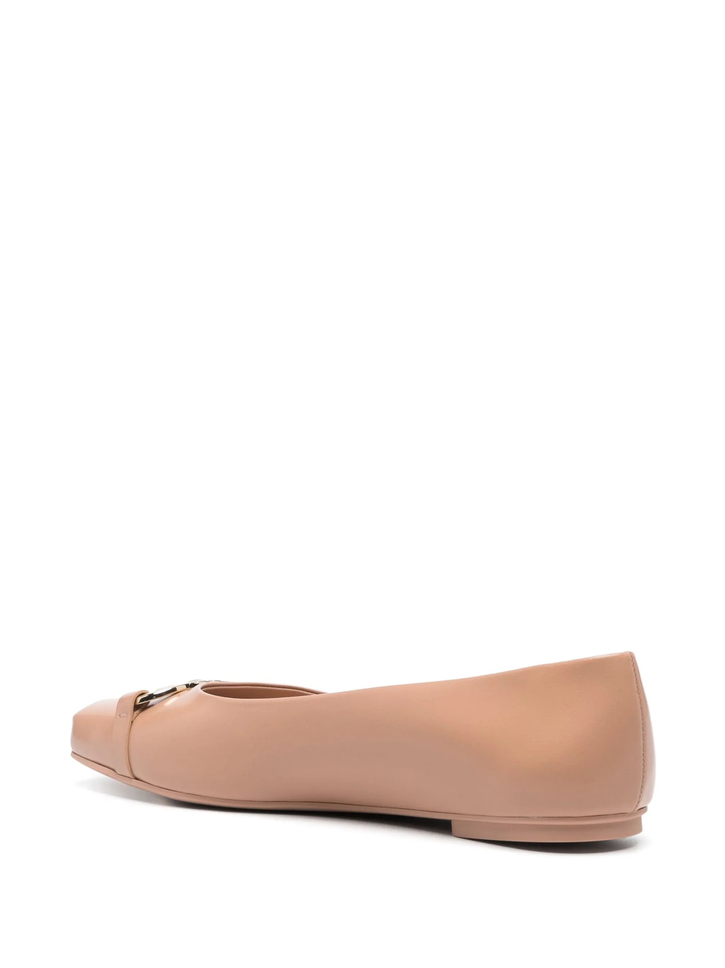 Gancini-buckle ballerina shoes