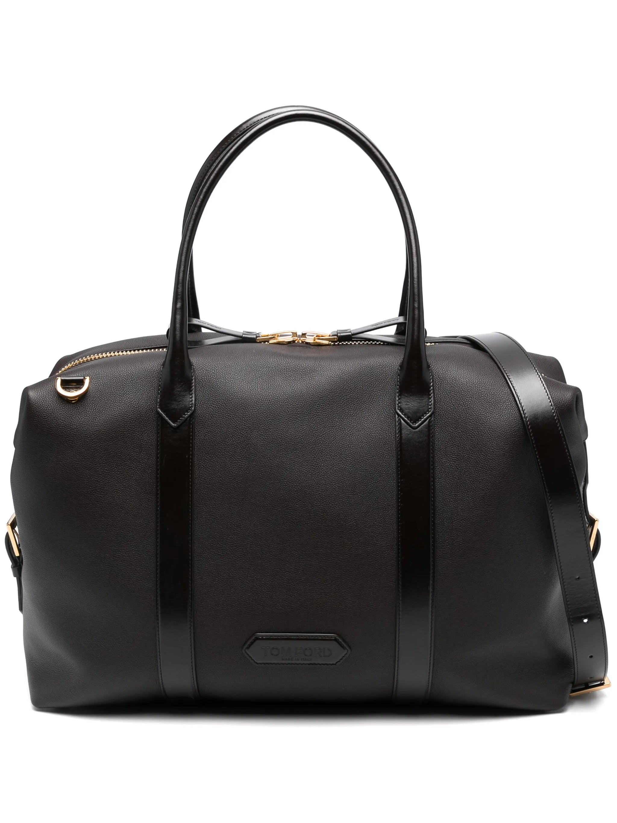 leather side-buckle holdall