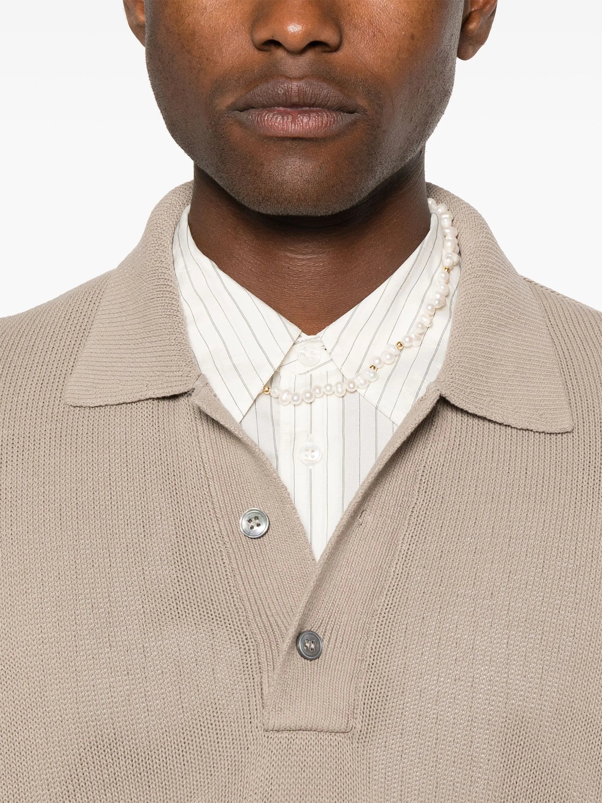 knitted polo shirt