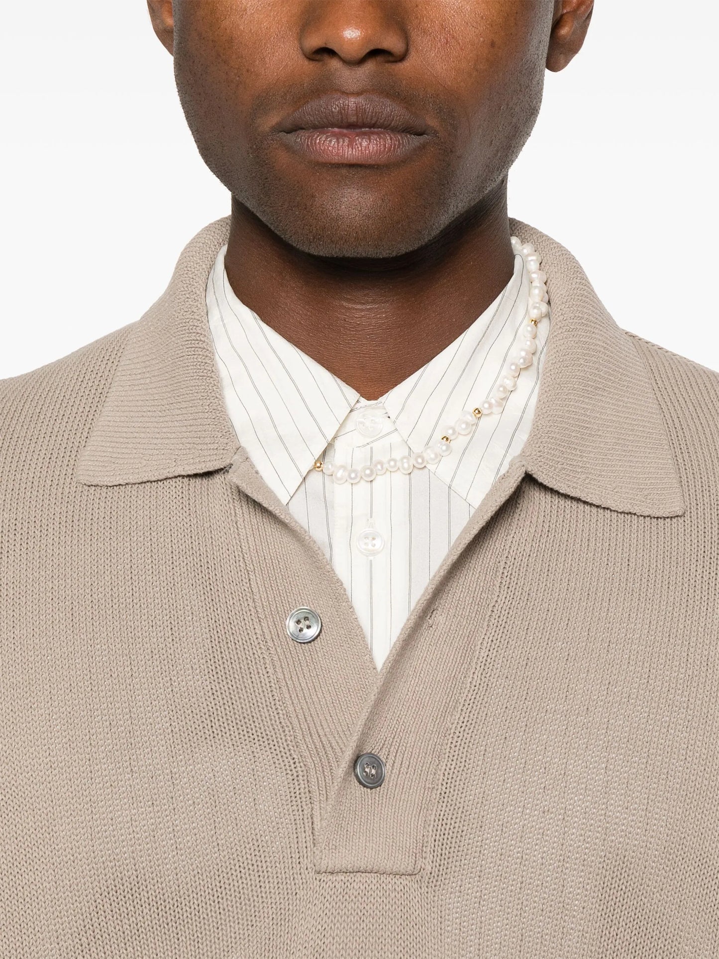 knitted polo shirt