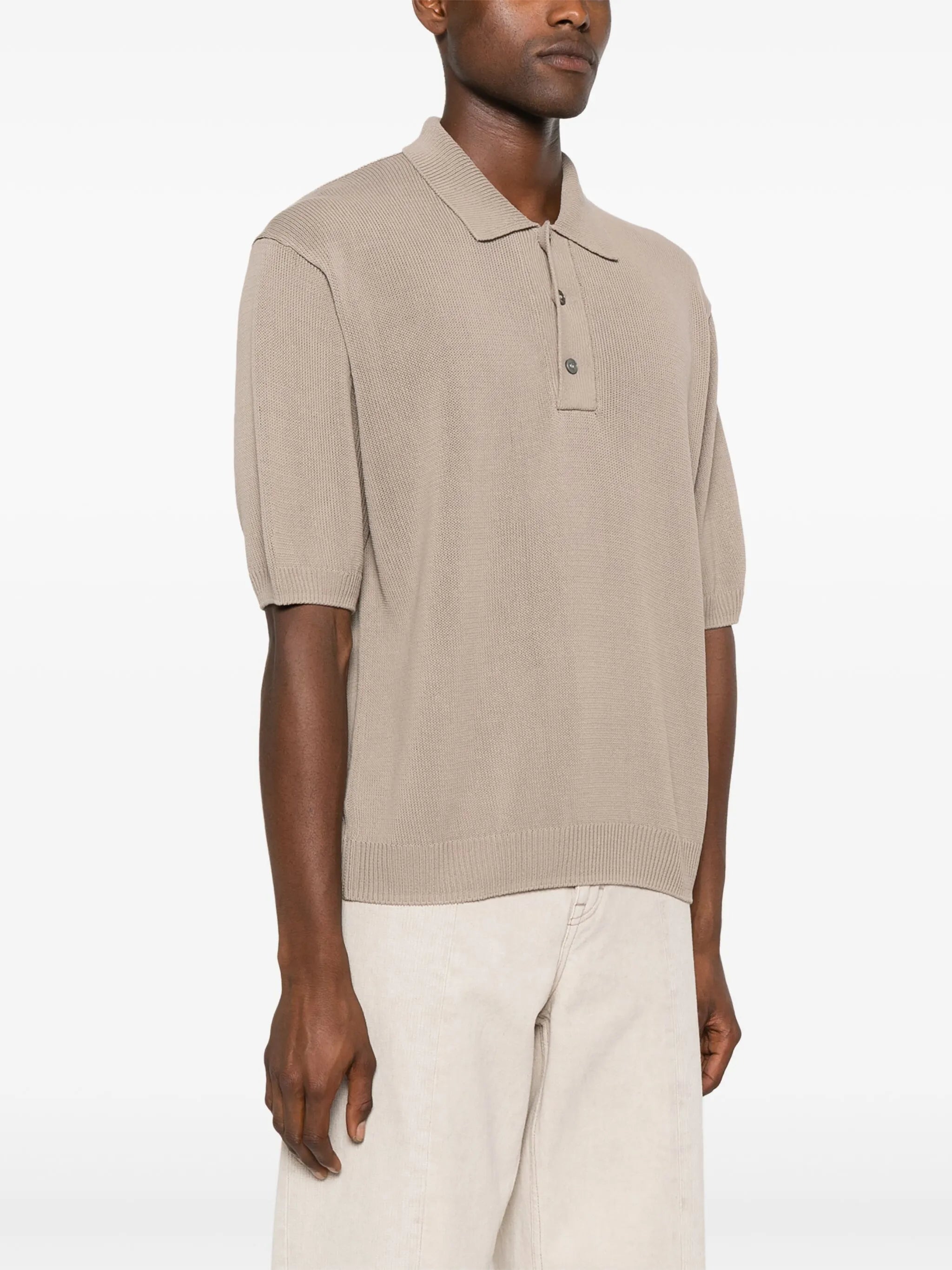 knitted polo shirt